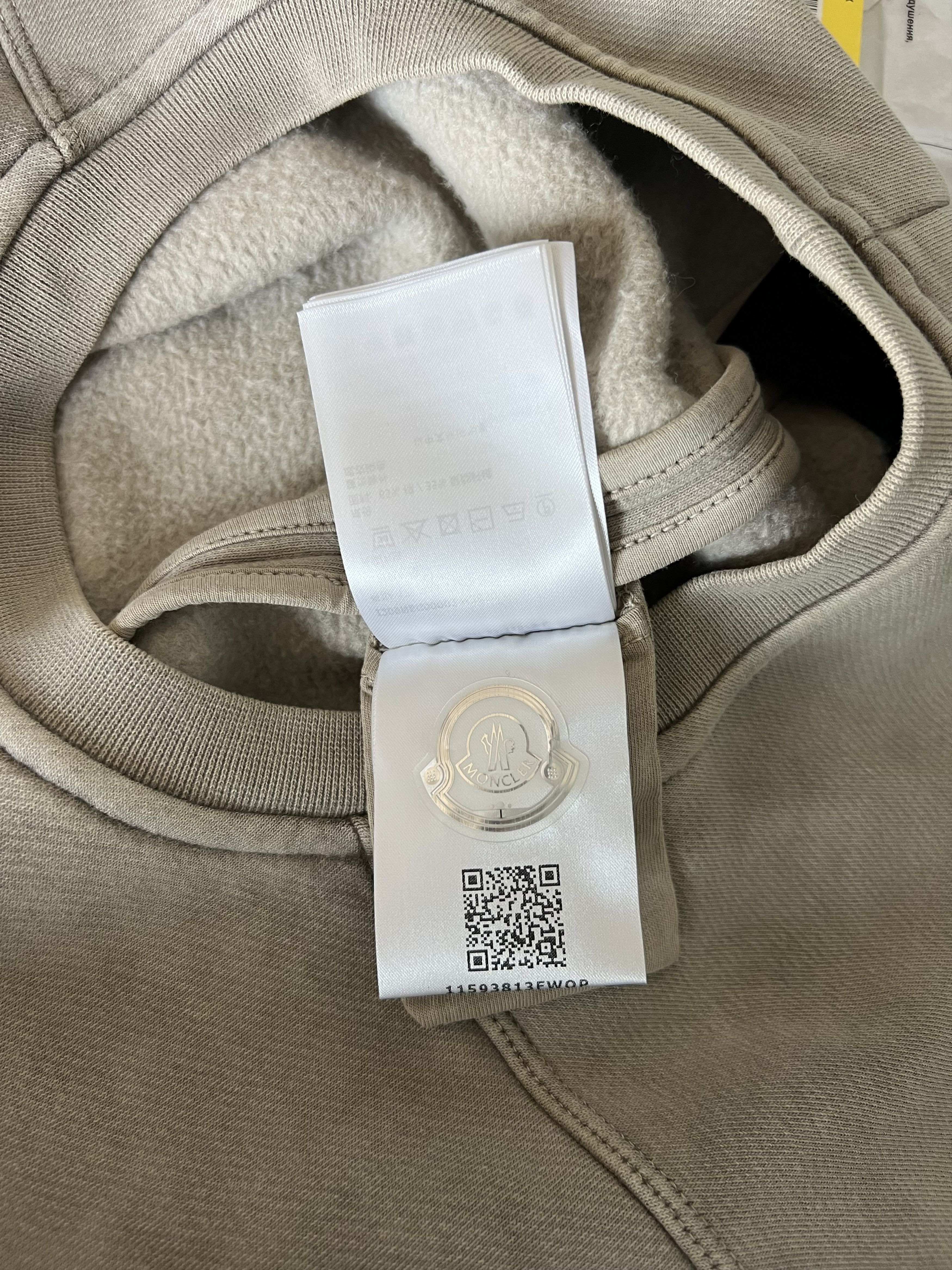 Moncler × Rick Owens Rick Owens Moncler Subhuman Cutout Sweatshirt Acid Degrade Size US L / EU 52-54 / 3 - 12 Thumbnail