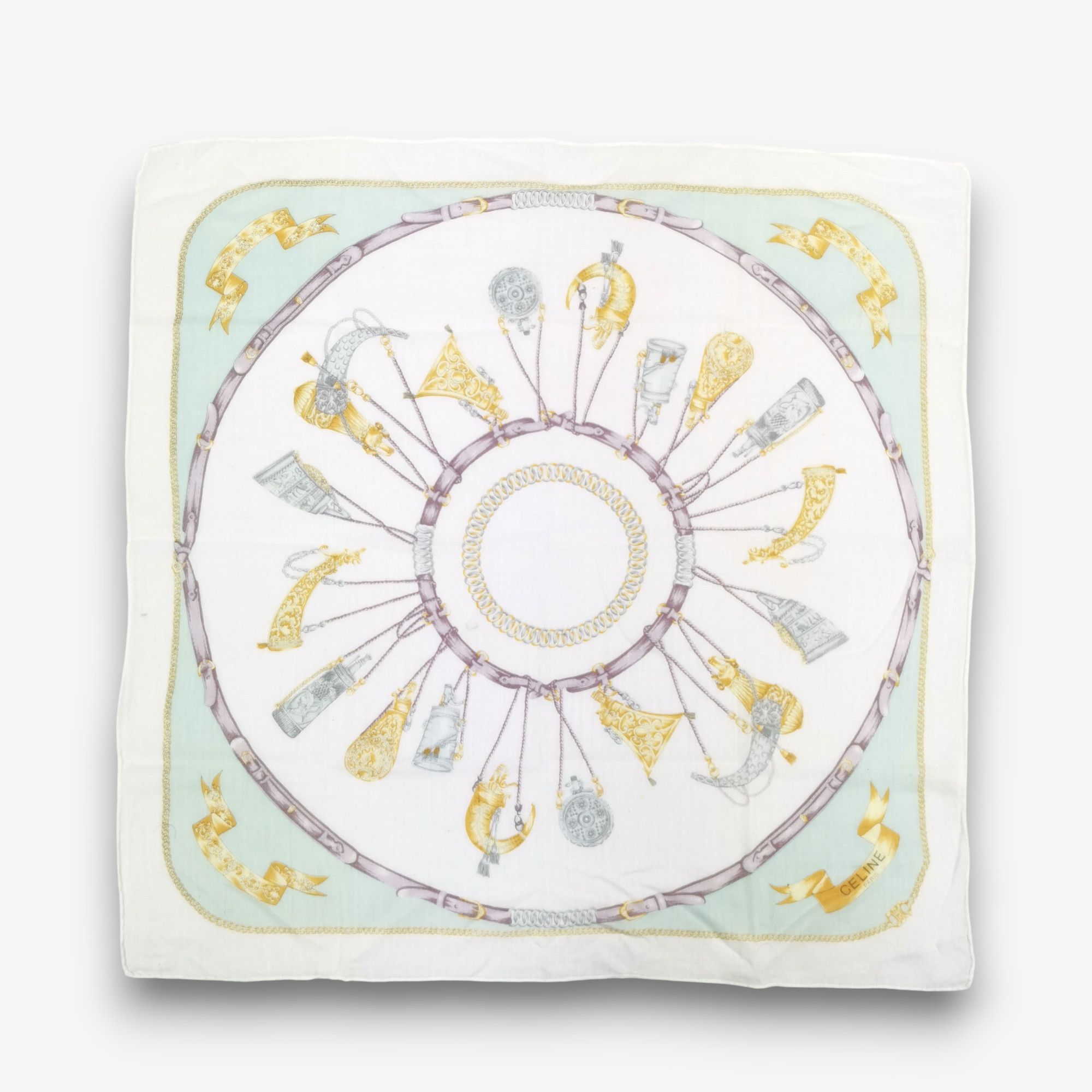 Celine Vintage Celine Handkerchief Pocket Square Bandana Size ONE SIZE - 2 Thumbnail
