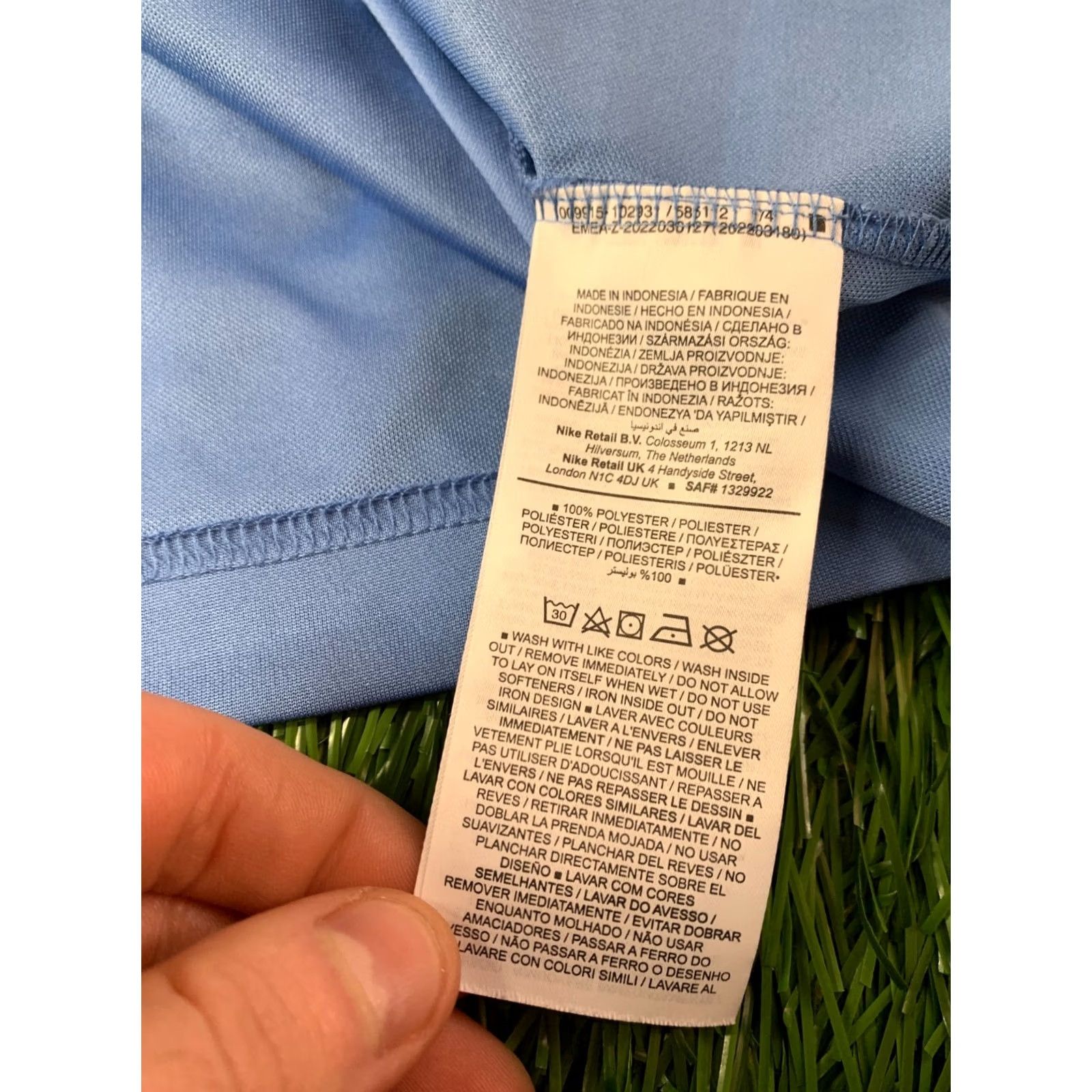 Nike Nike Dri-FIT Football Shirt Mens Medium Blue 2025 Nike Air Jersey Short Sleeve Jersey T-Shirt Size US M / EU 48-50 / 2 - 6 Thumbnail