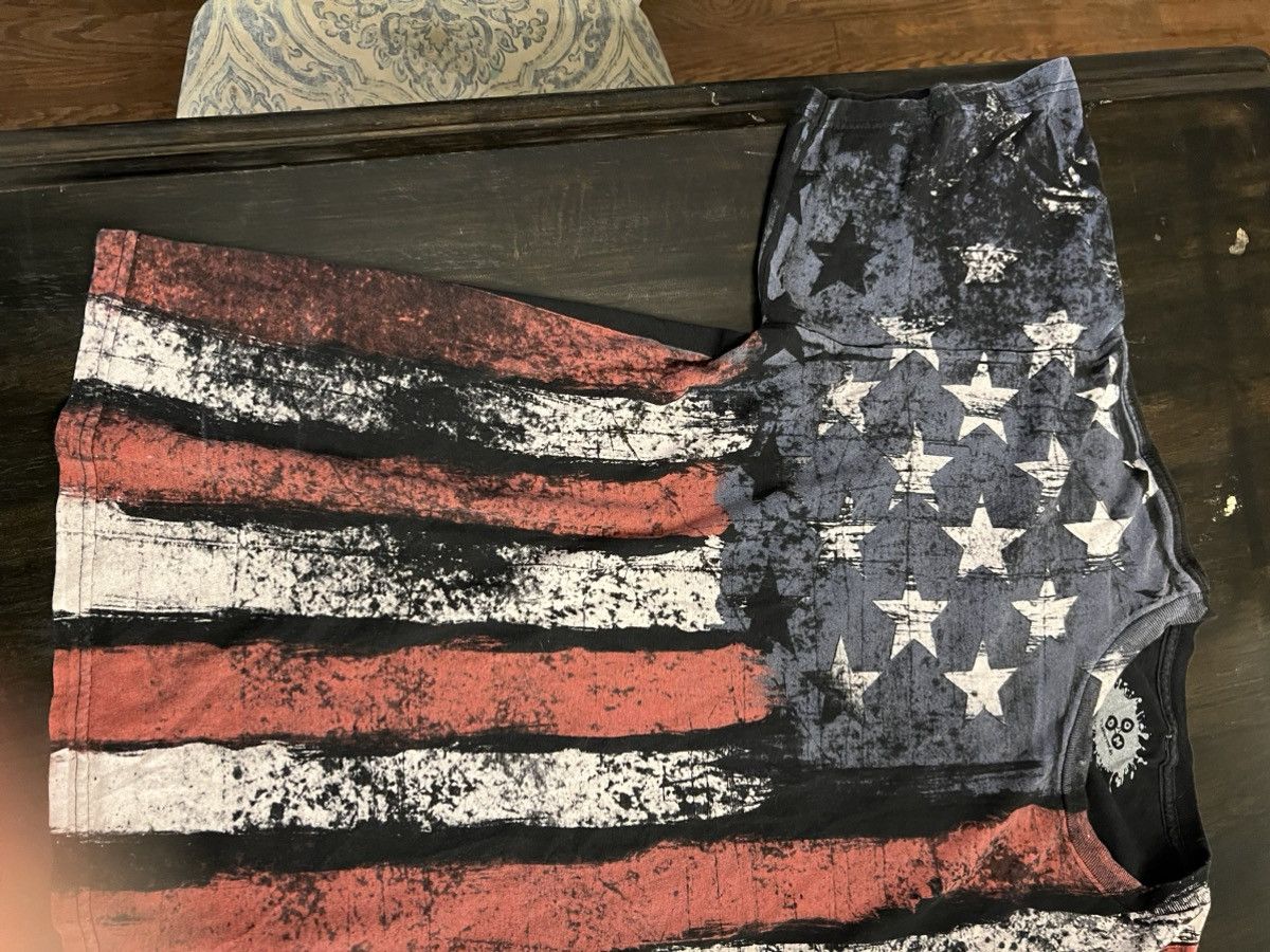 Vintage Vintage American Flag Graphic Tee Size US XXL / EU 58 / 5 - 2 Thumbnail