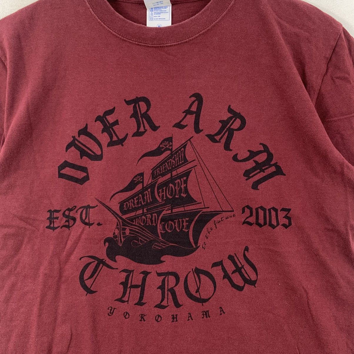 Japanese Brand OVER ARM THROW Yokohama Japanese Band Short Sleeve Tshirt Size US M / EU 48-50 / 2 - 4 Thumbnail