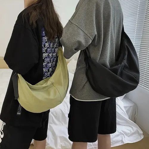 VIBE Shoulder Nylon Roomy Bag Japanese Harajuku style Zipper Size ONE SIZE - 2 Thumbnail