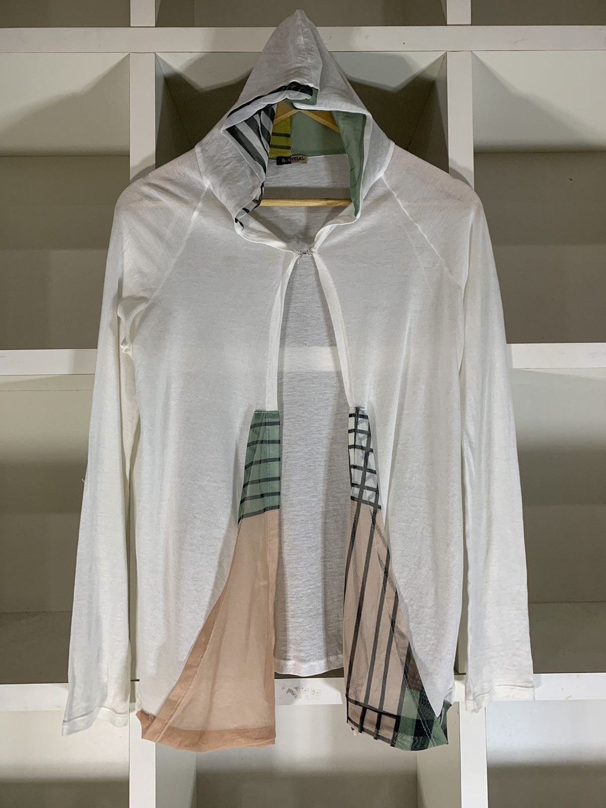 image of Ecia Cardigant Nice Design in White, Men's (Size Small)