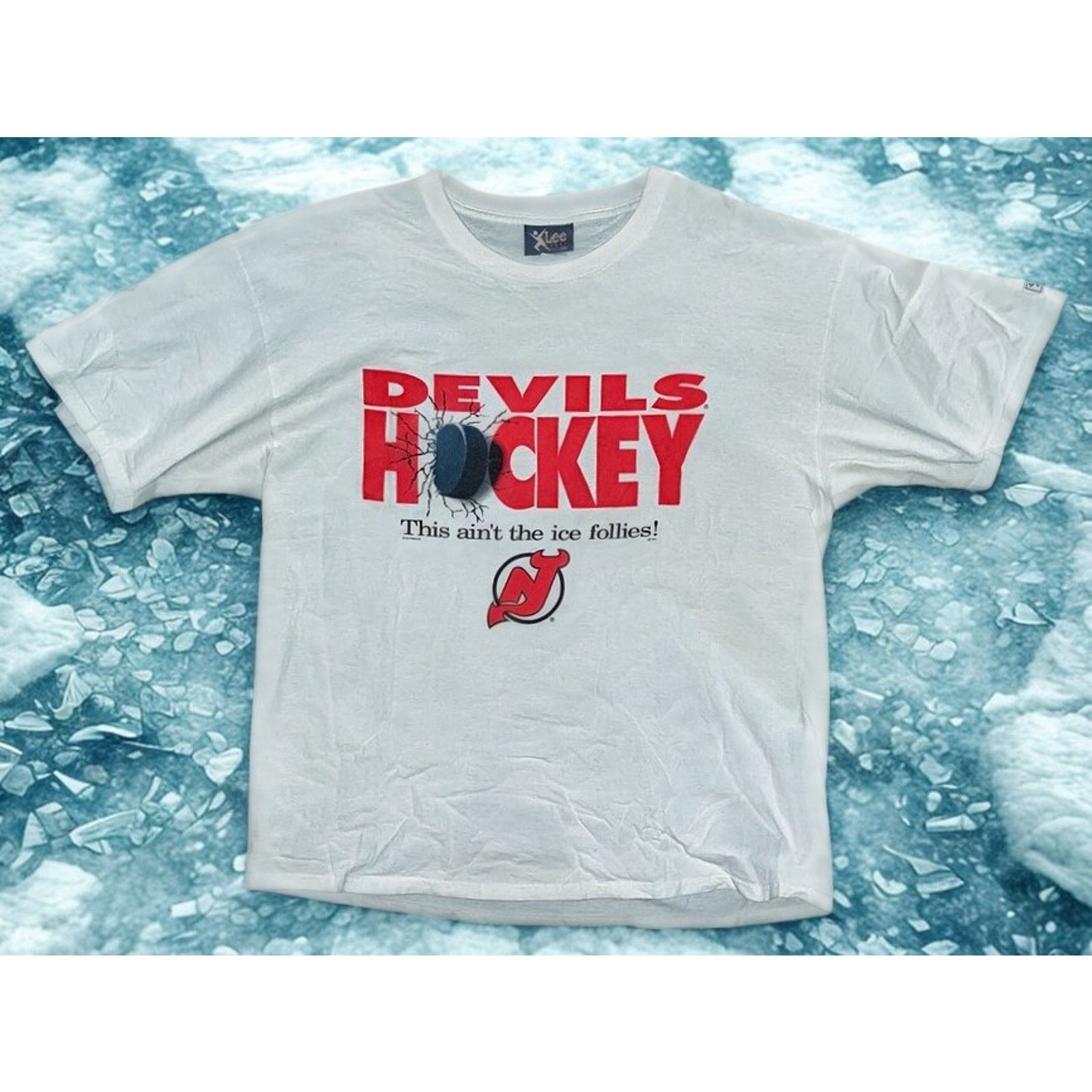 Lee New Jersey Devils “This Ain’t The Ice Follies!” Sz. 2XL NHL Size US XXL / EU 58 / 5 - 8 Thumbnail