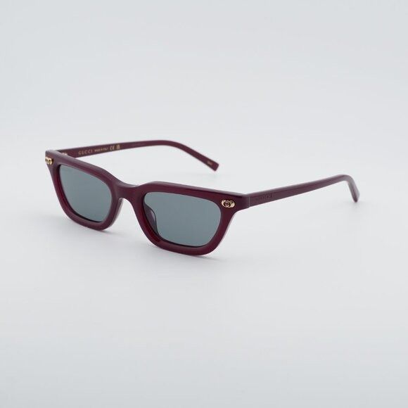 Gucci Gucci GG1944S 003 Sunglasses Plum Rectangle Frame Size ONE SIZE - 8 Thumbnail