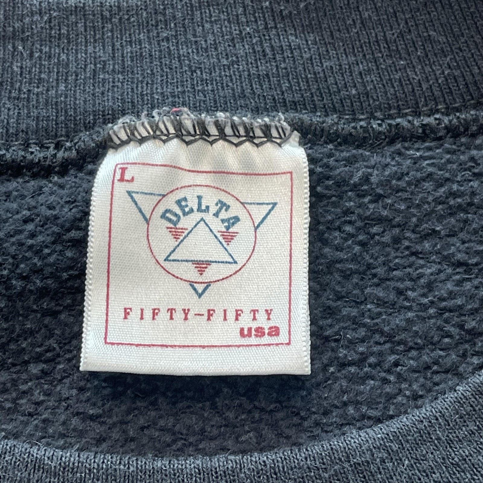 Delta Vtg Deathtrap Sweatshirt L Black Crewneck USA Ira Levin 90s Size US L / EU 52-54 / 3 - 6 Thumbnail