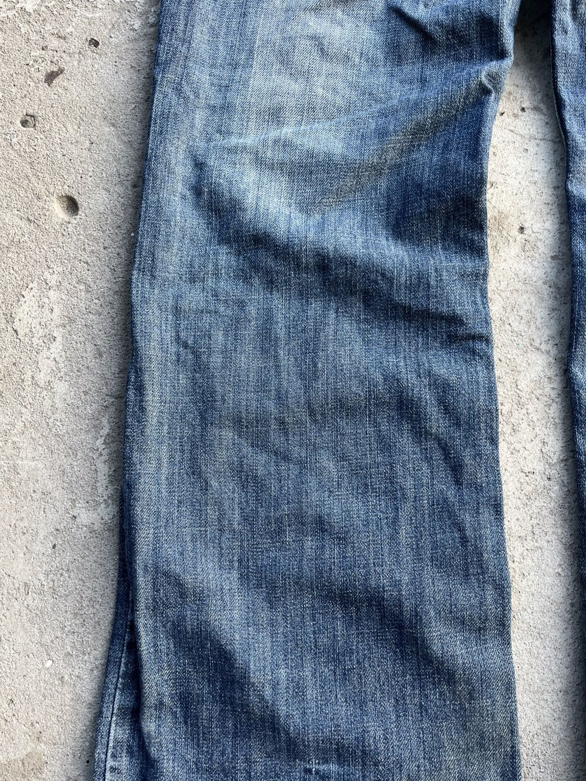 20471120 × If Six Was Nine × Le Grande Bleu (L.G.B.) Jeans Dirty Pants Faded Crash Denim Thrashed Y2K Distressed Size US 34 / EU 50 - 15 Thumbnail