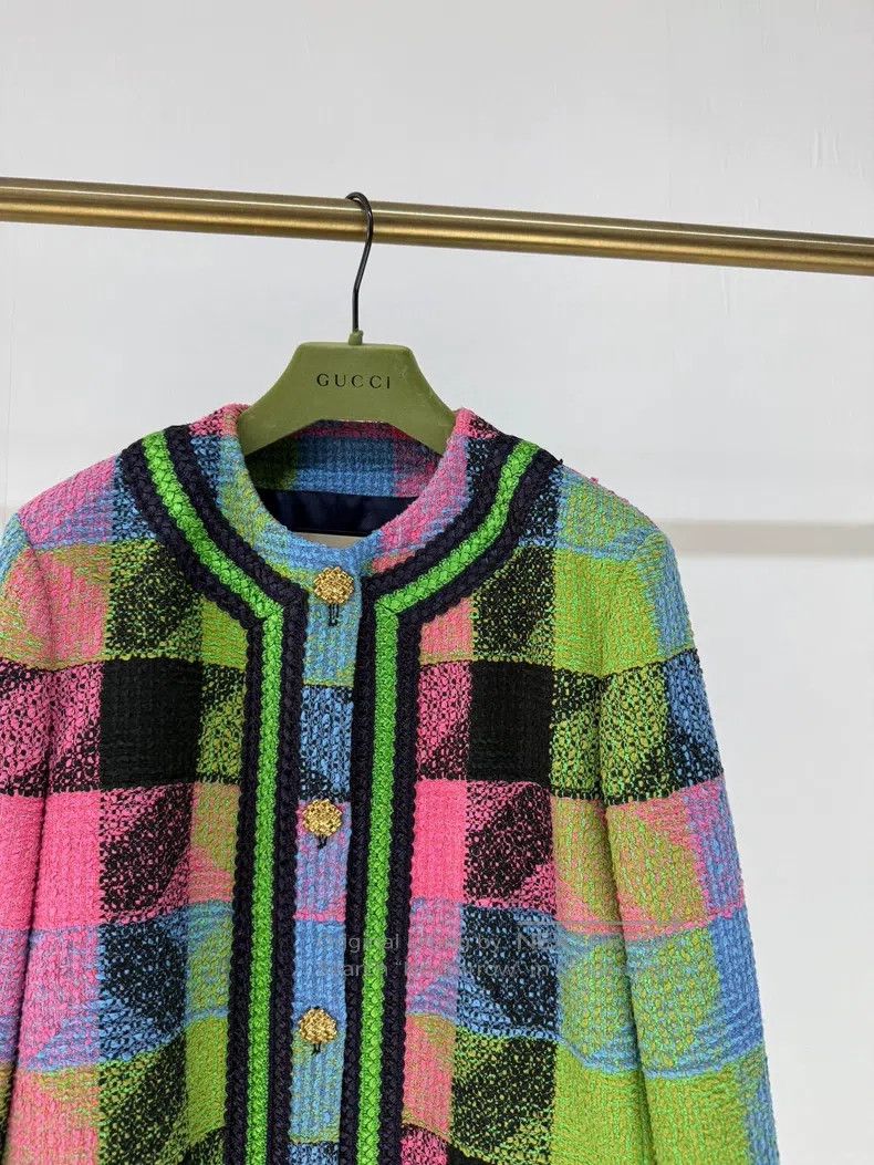 Gucci Gucci Colourful braided gold buckle coat Size S / US 4 / IT 40 - 3 Thumbnail