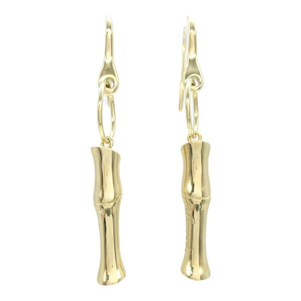 image of Gucci 18K Bamboo Dangle Earrings Earrings Metal In in Gold, Women's
