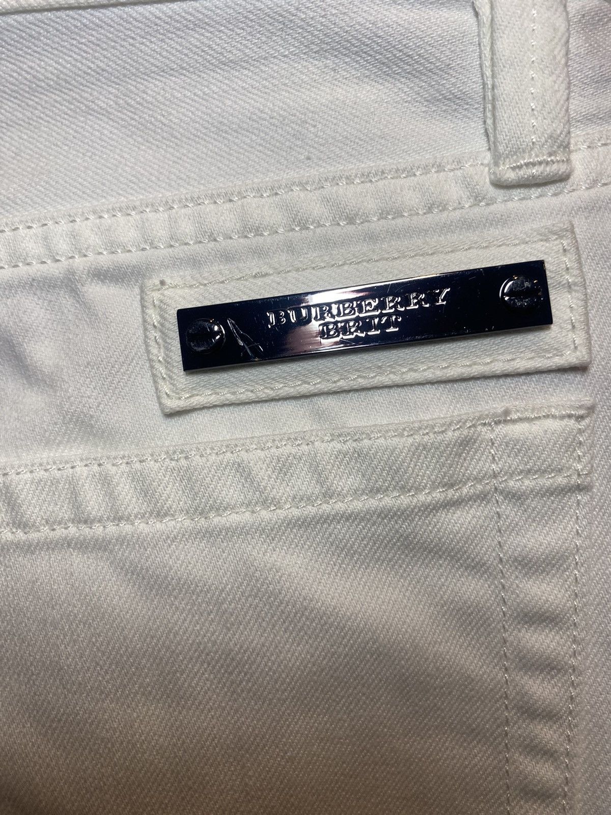 Burberry × Designer Burberry Brit White Pants 33x34 Size US 33 - 5 Thumbnail
