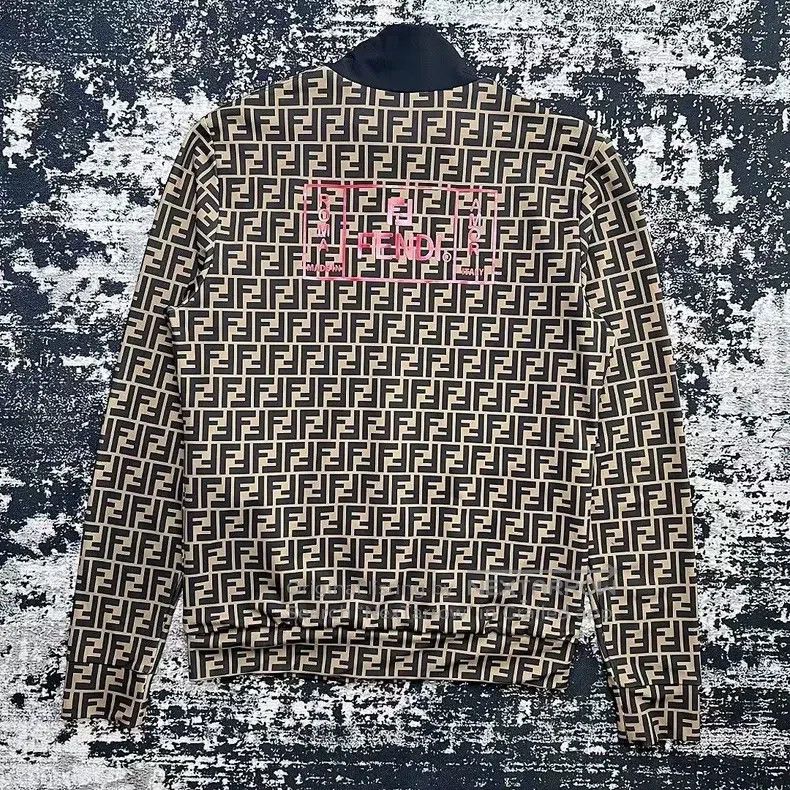 Fendi Fendi Brown Printed Casual Zipper Jacket Size US L / EU 52-54 / 3 - 5 Thumbnail