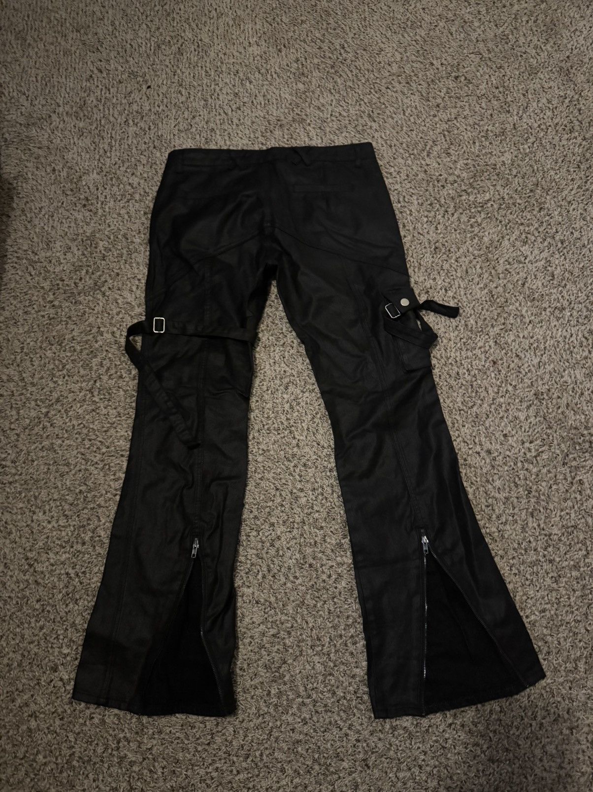 Other Black waxed flare pants Size US 34 / EU 50 - 4 Thumbnail