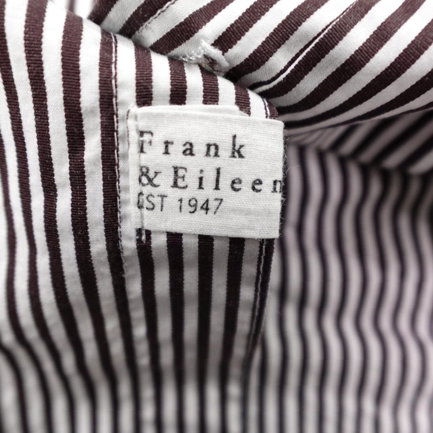 Frank & Eileen Frank & Eileen Shirt Mens Medium Brown White Stripes Paul Button Up Long Sleeve Size US M / EU 48-50 / 2 - 4 Thumbnail