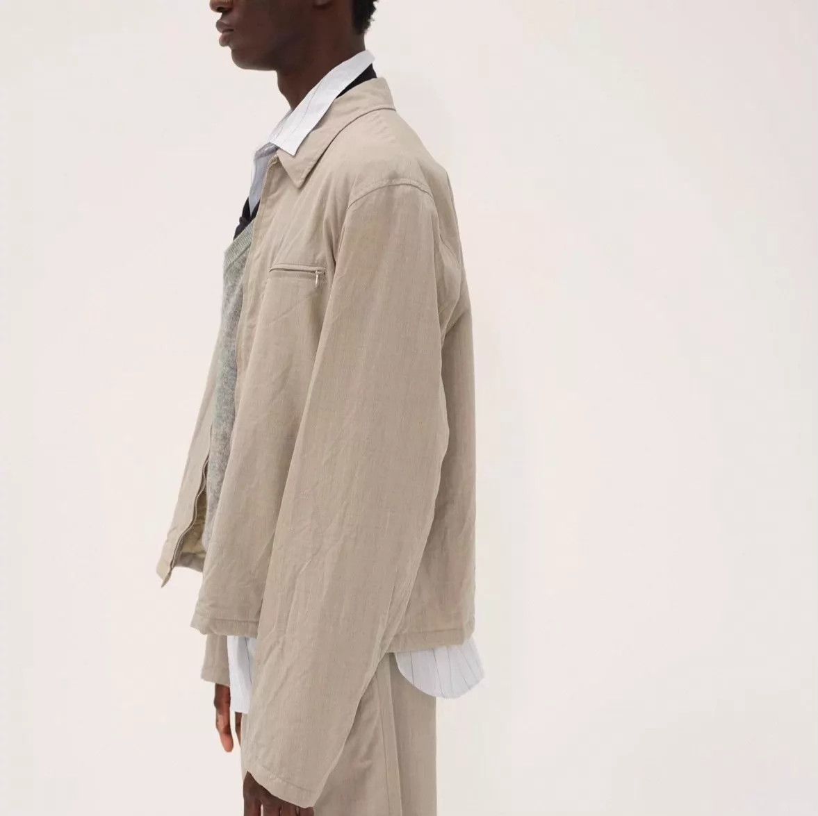 Auralee Rare AURALEE 24SS Pleated Washed Wool Poplin Blouson RIRI Size US XXL / EU 58 / 5 - 7 Thumbnail