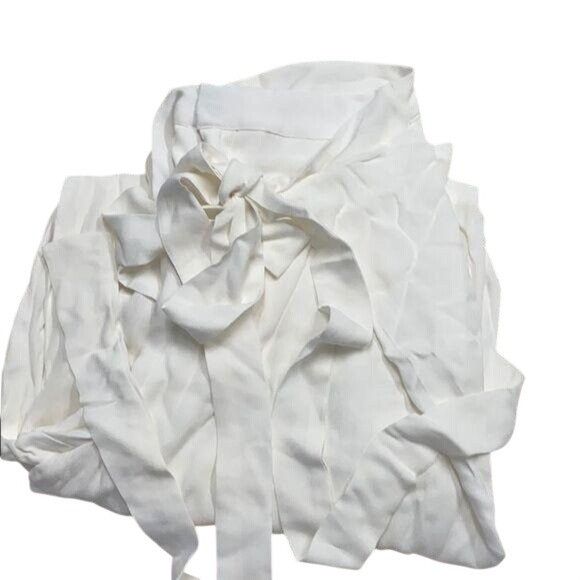Other Jens Pirate Booty White Wedding High-Waist Wide-Leg Pants Size 26" / US 2 / IT 38 - 5 Thumbnail