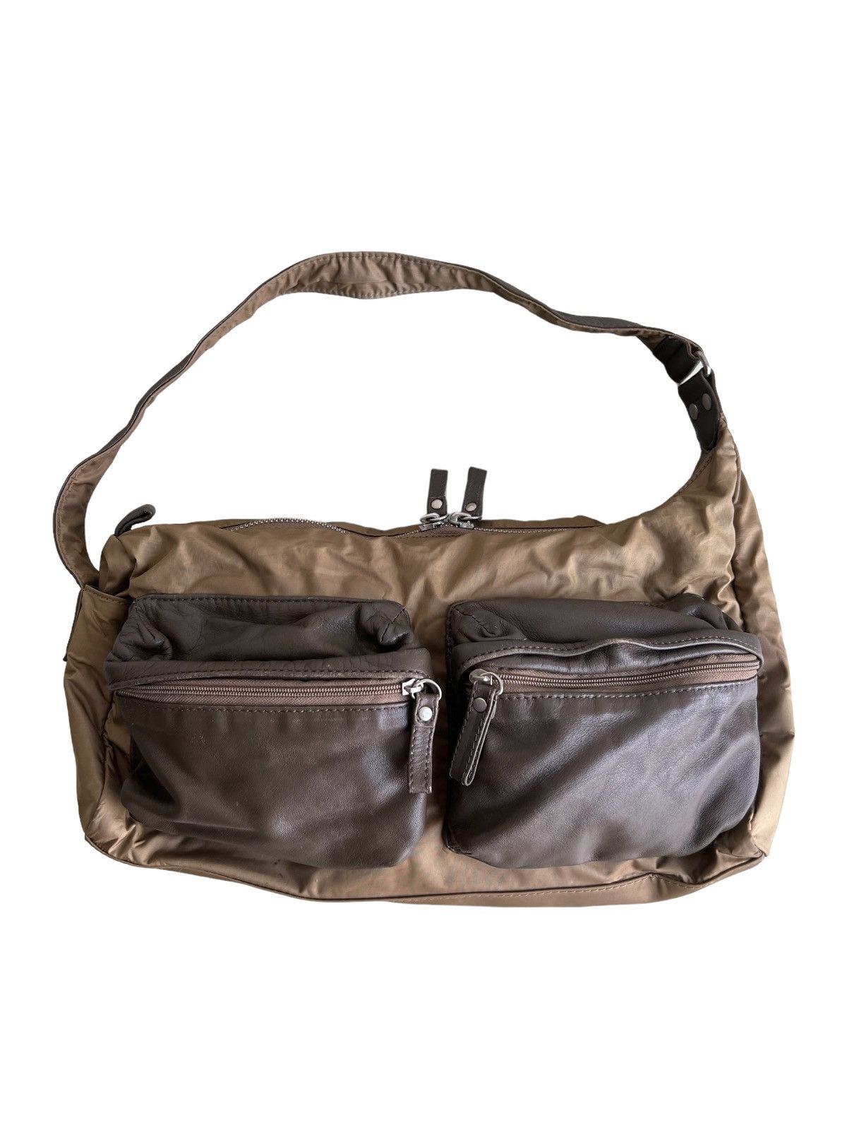 90s Yohji Yamamoto Ysaccs Hybrid Leather Tactical Hobo Bag