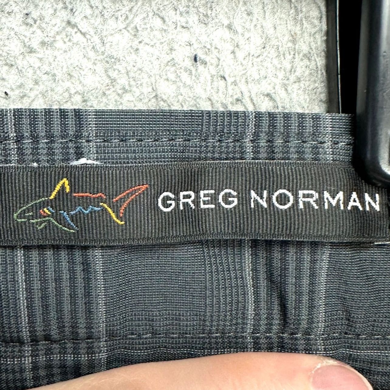 Vintage Greg Norman Golf Chino Shorts Mens 42 Dark Grey Plaid Flat Front Stretch Pockets Size US 42 / EU 58 - 3 Thumbnail