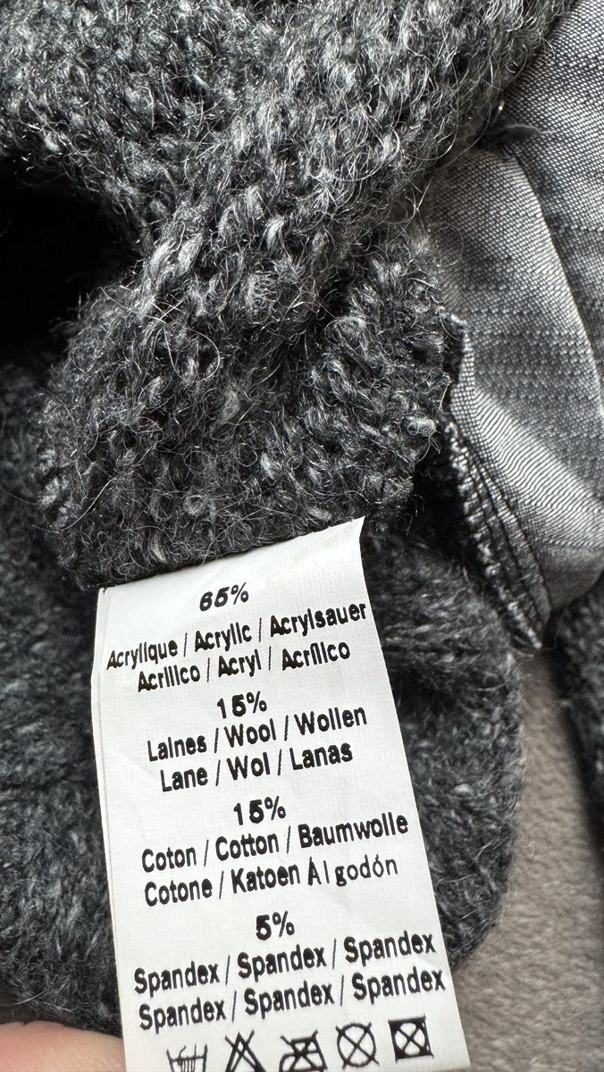 Le Grande Bleu (L.G.B.) Y2K Faux Fur Knit Wool Blend Boho Steampunk Jacket LGB Style Size L / US 10 / IT 46 - 5 Thumbnail