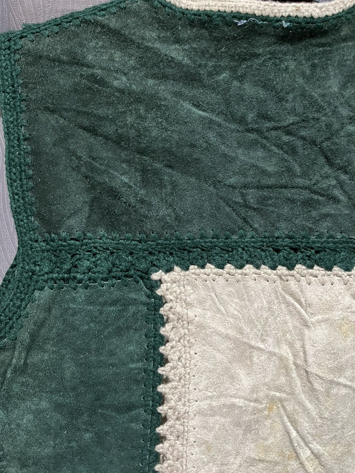 Leather × Vintage Vintage knitted suede leather Vest Size M / US 6-8 / IT 42-44 - 8 Thumbnail