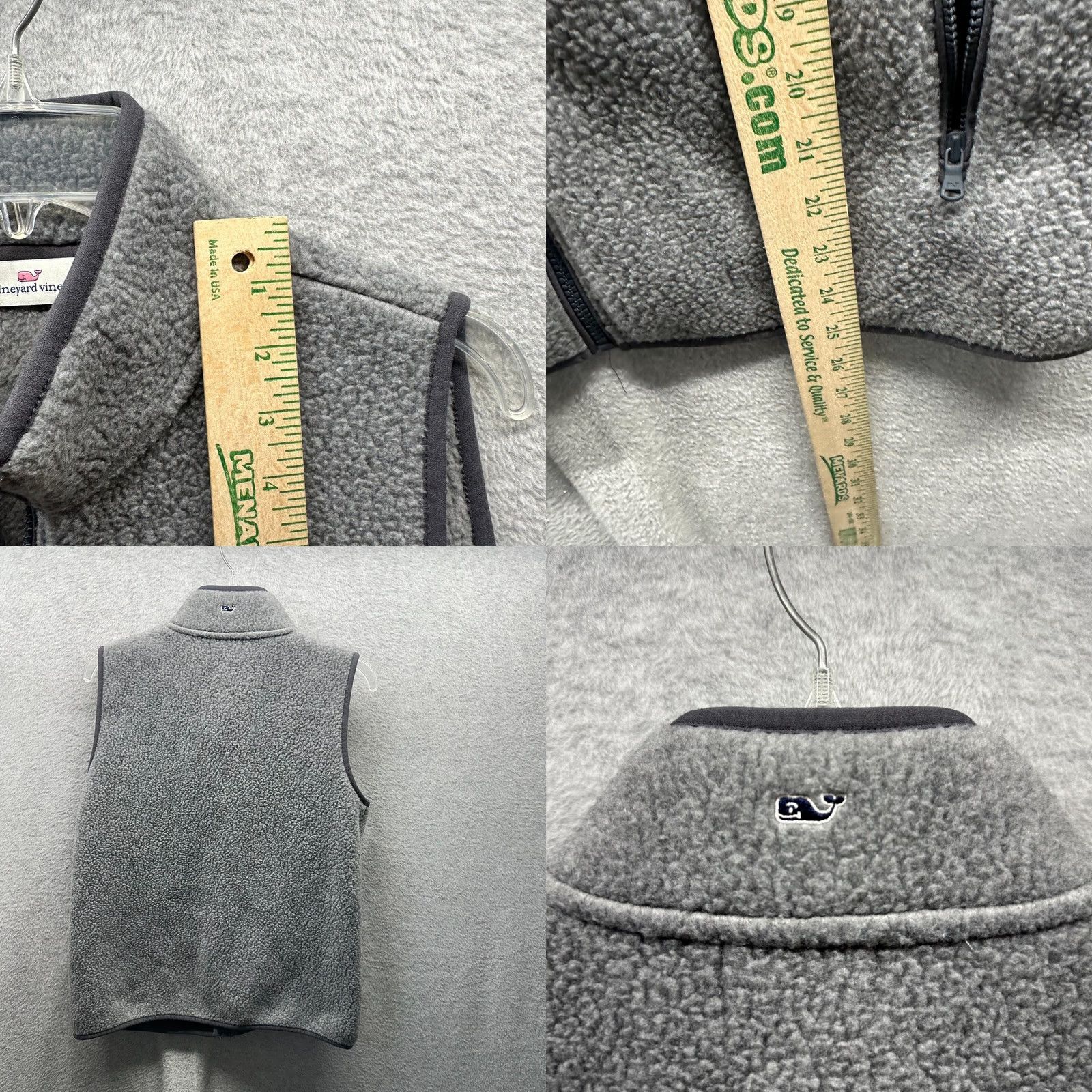 Vineyard Vines Vineyard Vines Vest Womens Small Gray Sherpa Zip Up Sweatshirt Sweatshirt Vest Ladies Size S / US 4 / IT 40 - 8 Thumbnail