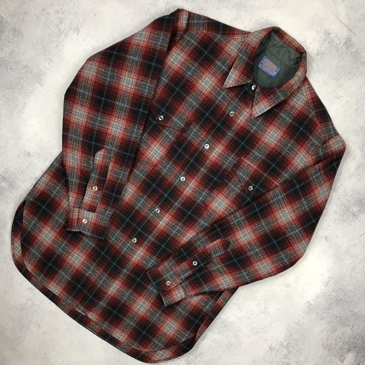 Pendleton Vintage Pendleton Flannel Plaid USA Pure Virgin Wool Shirt Size US L / EU 52-54 / 3 - 1 Thumbnail