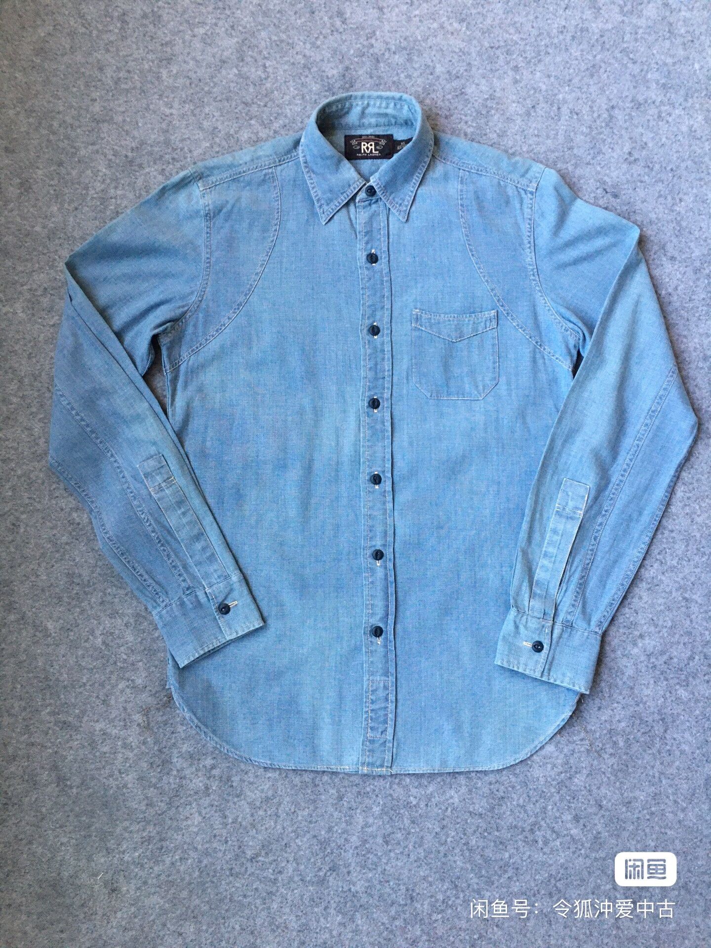 RRL Ralph Lauren Double RL RRL Chambray Denim Shirt Size US XS / EU 42 / 0 - 1 Thumbnail
