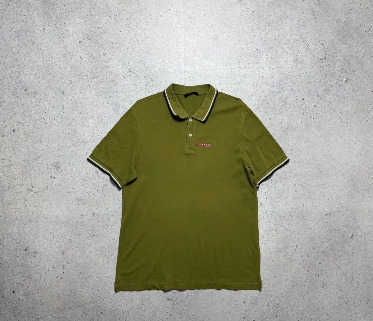 Prada Prada Red Tab Green Luxury Polo Shirt Size US XXL / EU 58 / 5 - 1 Thumbnail