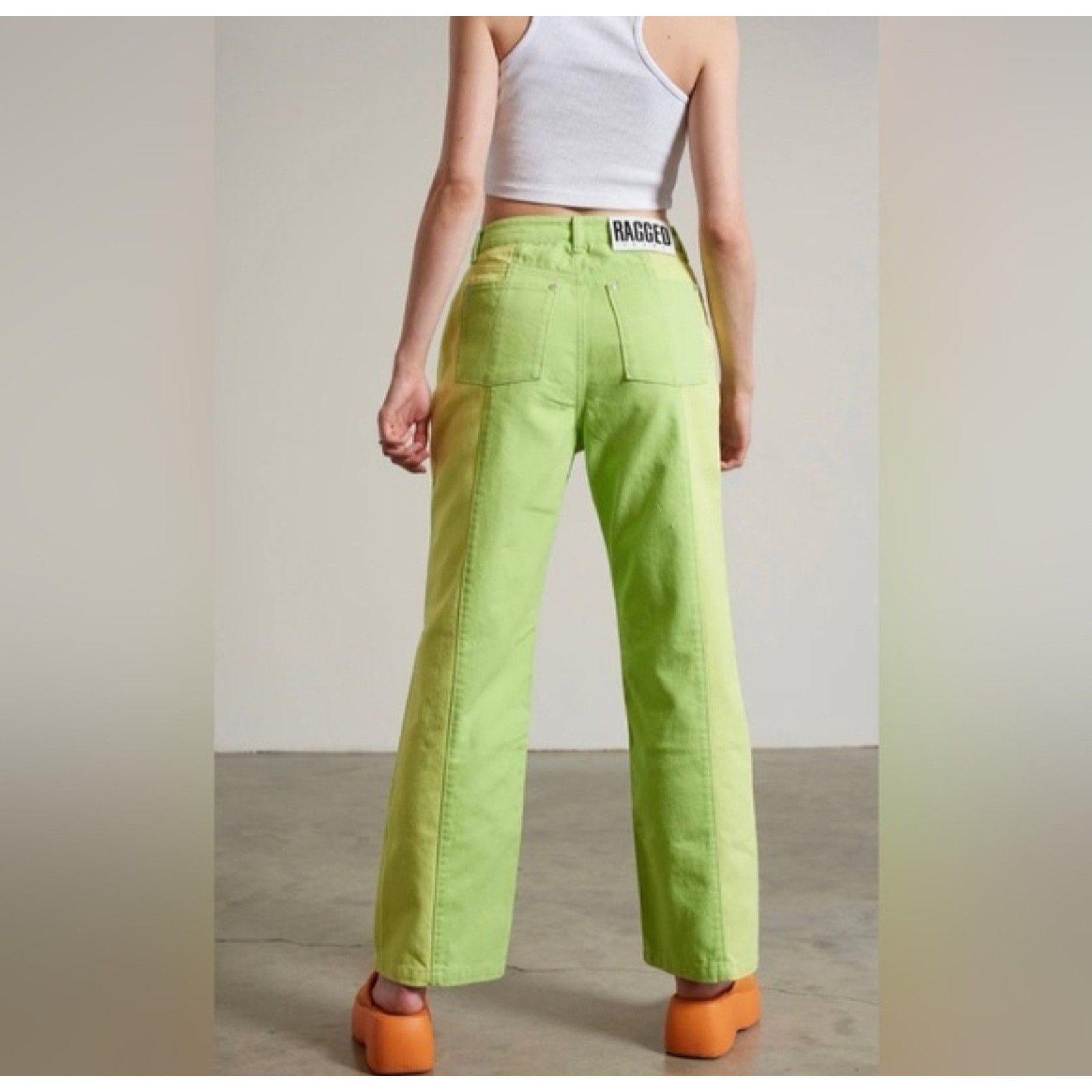 The Ragged Priest Ragged Priest CLACKER DAD JEAN neon green Size 28 Size 28" / US 6 / IT 42 - 3 Thumbnail