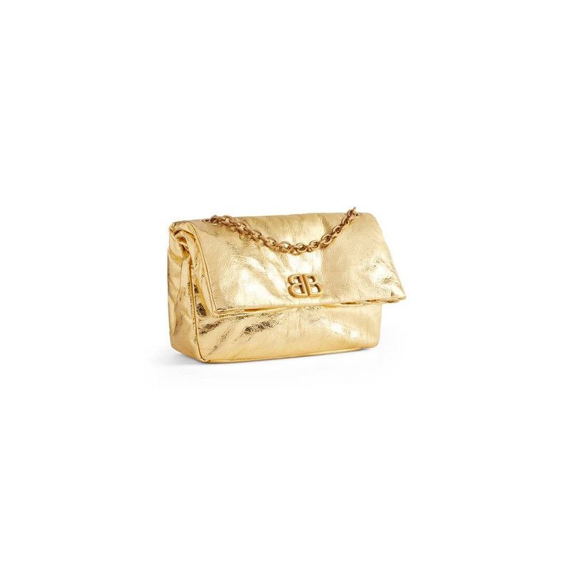 Balenciaga o1s1rm0426 Size: OS / Monaco Small Chain Bag Metallized Gold Size ONE SIZE - 2 Thumbnail