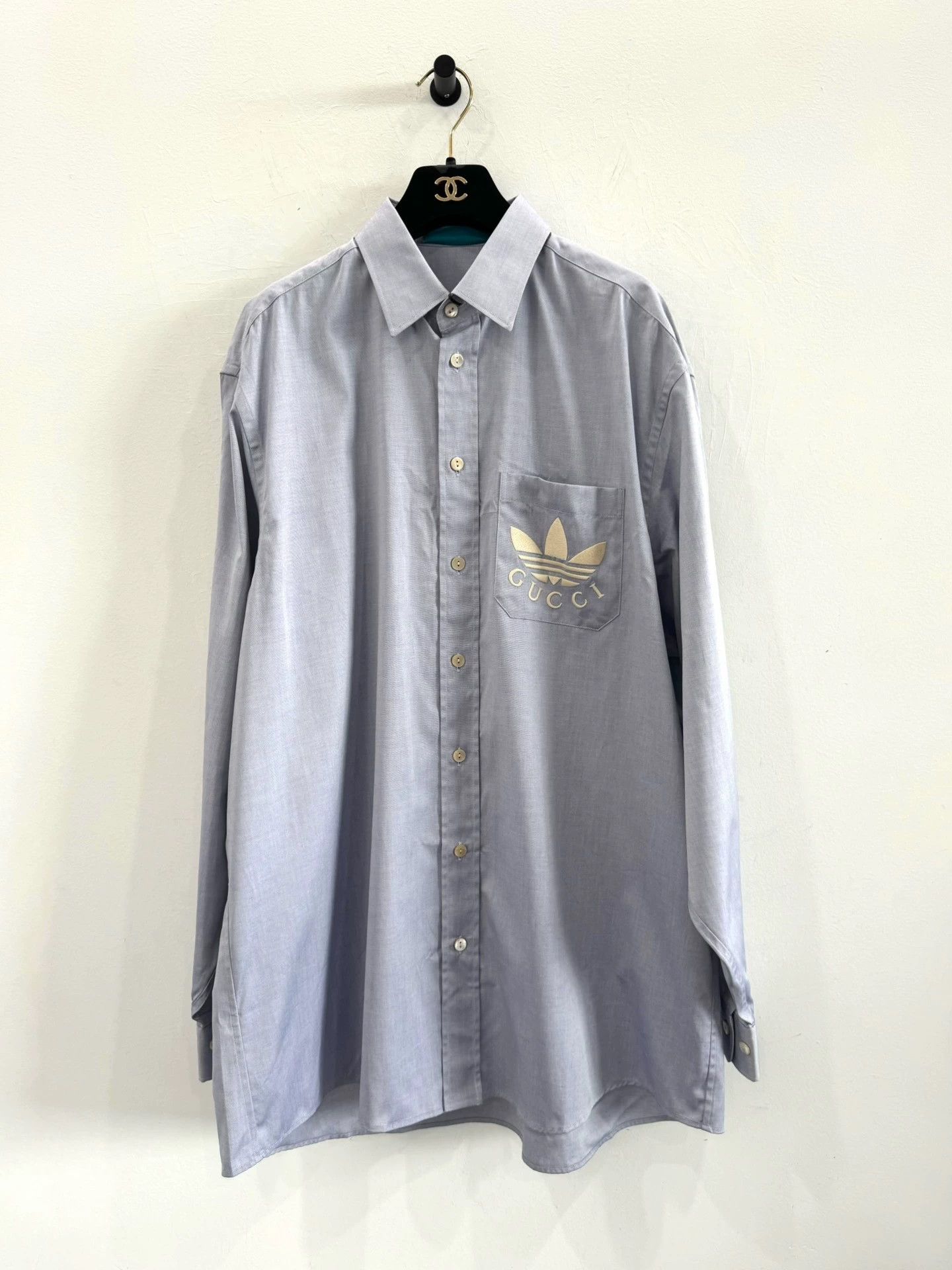 Gucci Gucci x Adidas Blue Logo Shirt - dmc Size US S / EU 44-46 / 1 - 1 Thumbnail