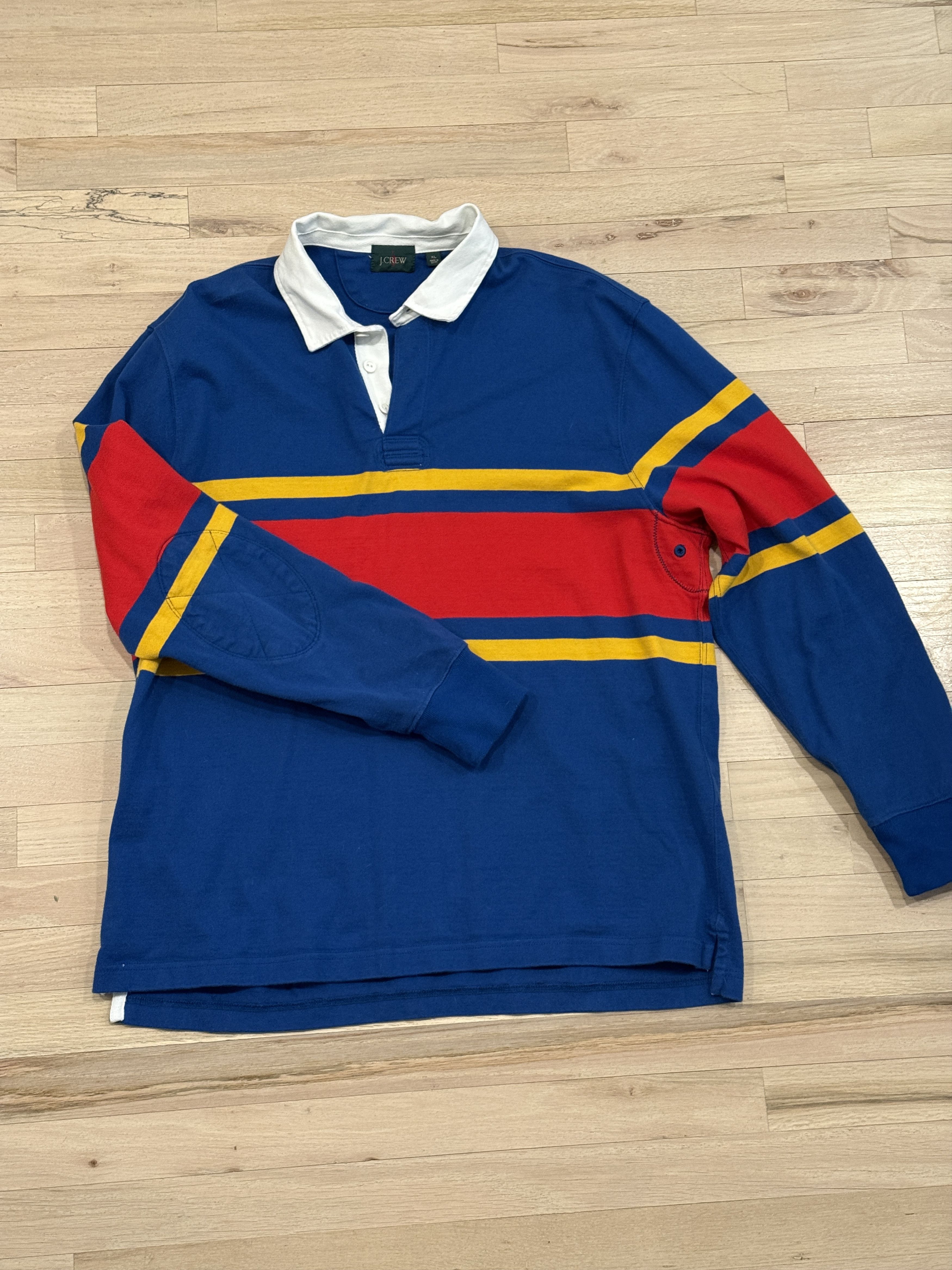 J.Crew J.Crew Color Block Rugby Polo L/s Size US XL / EU 56 / 4 - 6 Thumbnail