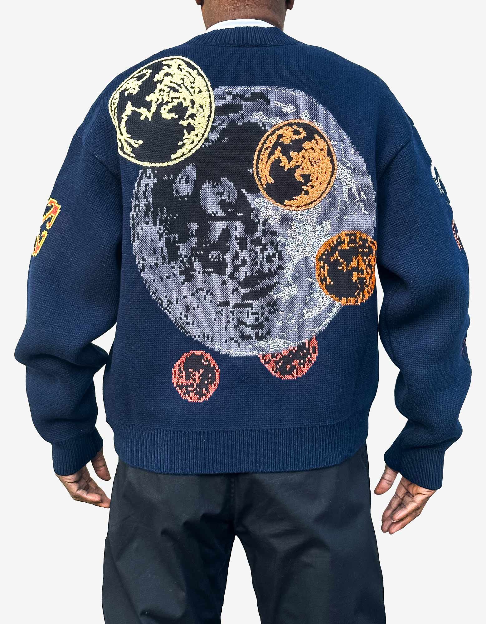 Off-White Blue Moon Phase Varsity Cardigan Size US M / EU 48-50 / 2 - 10 Thumbnail