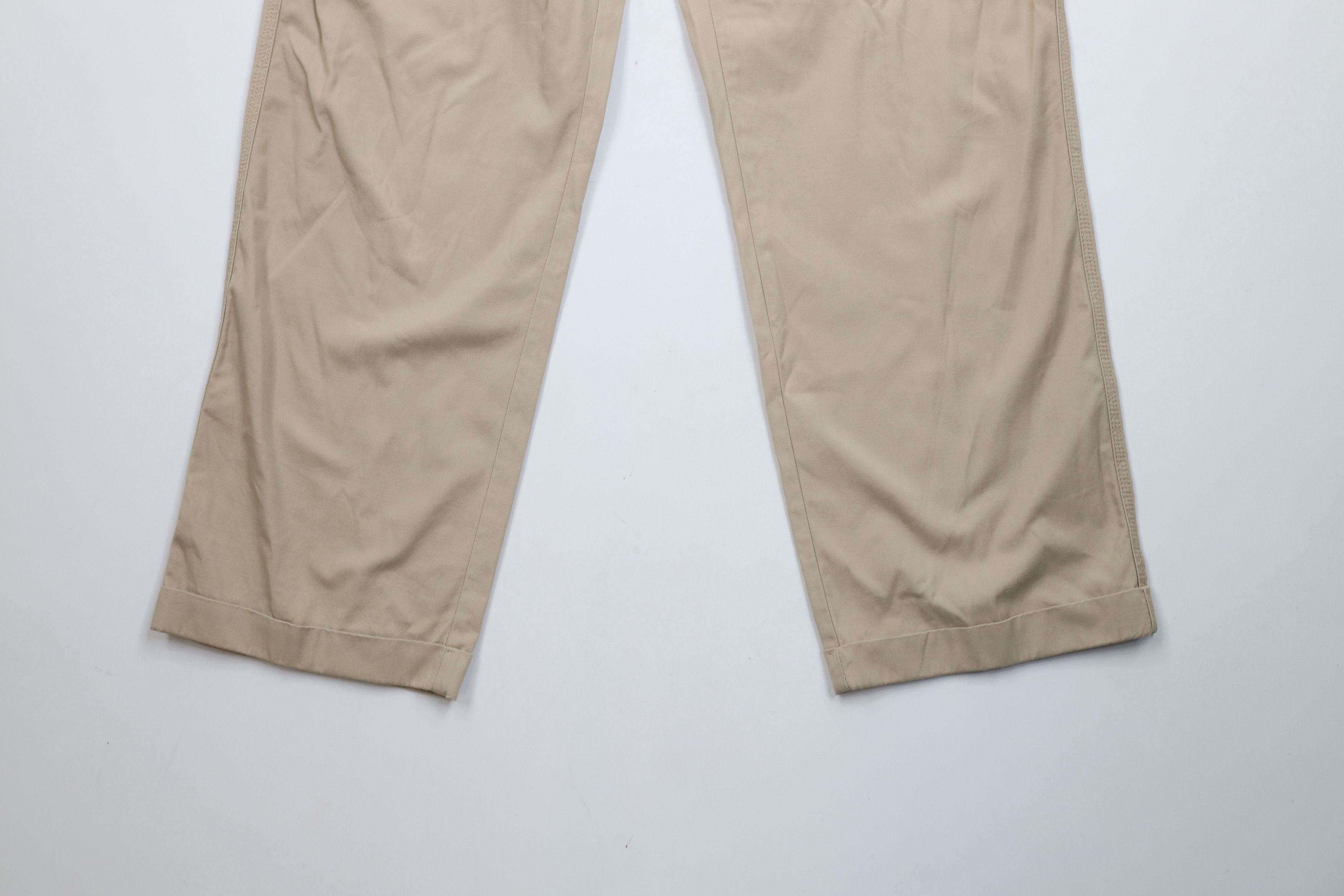 Orvis × Vintage Vintage 90s Orvis Suede Trim Safari Wide Leg Pants Beige Size US 34 / EU 50 - 4 Thumbnail