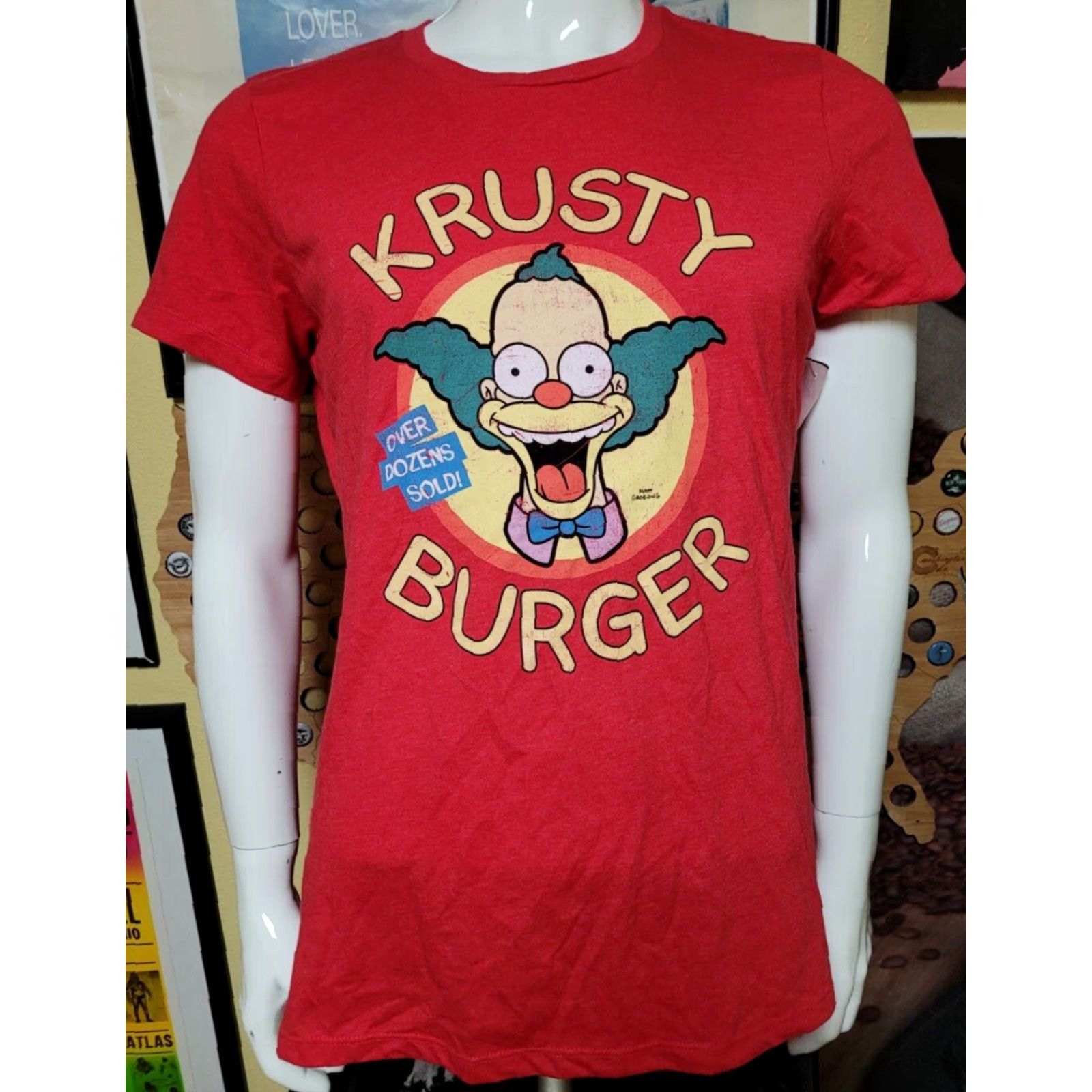 Vintage Womens T-Shirt Krusty Burger Universal Studios 2XL Red Crew Neck Short Sleeve Cartoon NWT Size XXL / US 16-18 / IT 52-54 - 2 Thumbnail