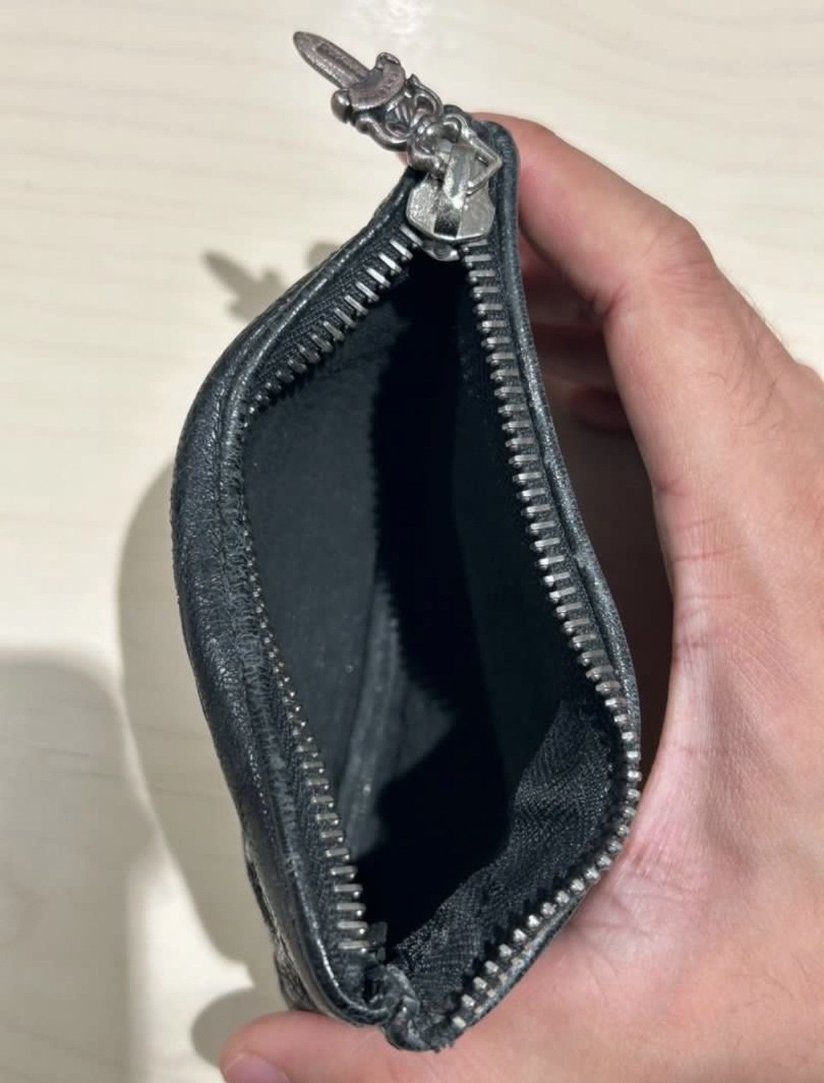 Chrome Hearts Vintage Chrome heart leather coin purse Size ONE SIZE - 5 Thumbnail