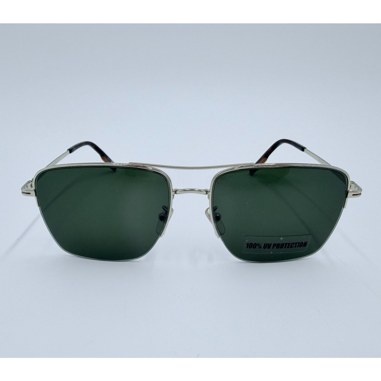 Ermenegildo Zegna NEW Ermenegildo Zegna EZ0178-D 32N Gold Aviator Green Lens Size ONE SIZE - 1 Thumbnail