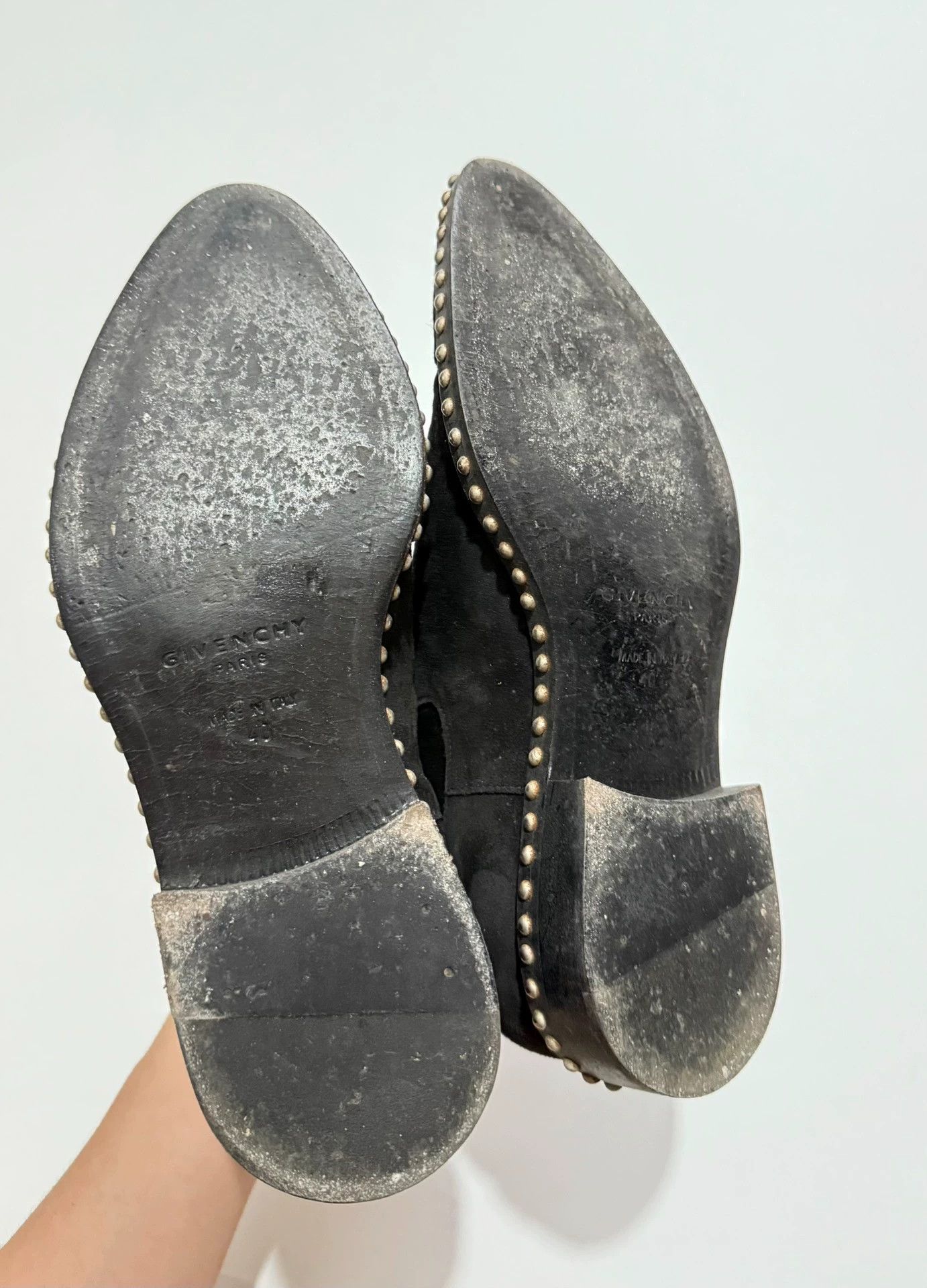 Givenchy Givenchy Black Suede Studded Chelsea Boots - Size 40 Size US 7 / EU 40 - 7 Thumbnail