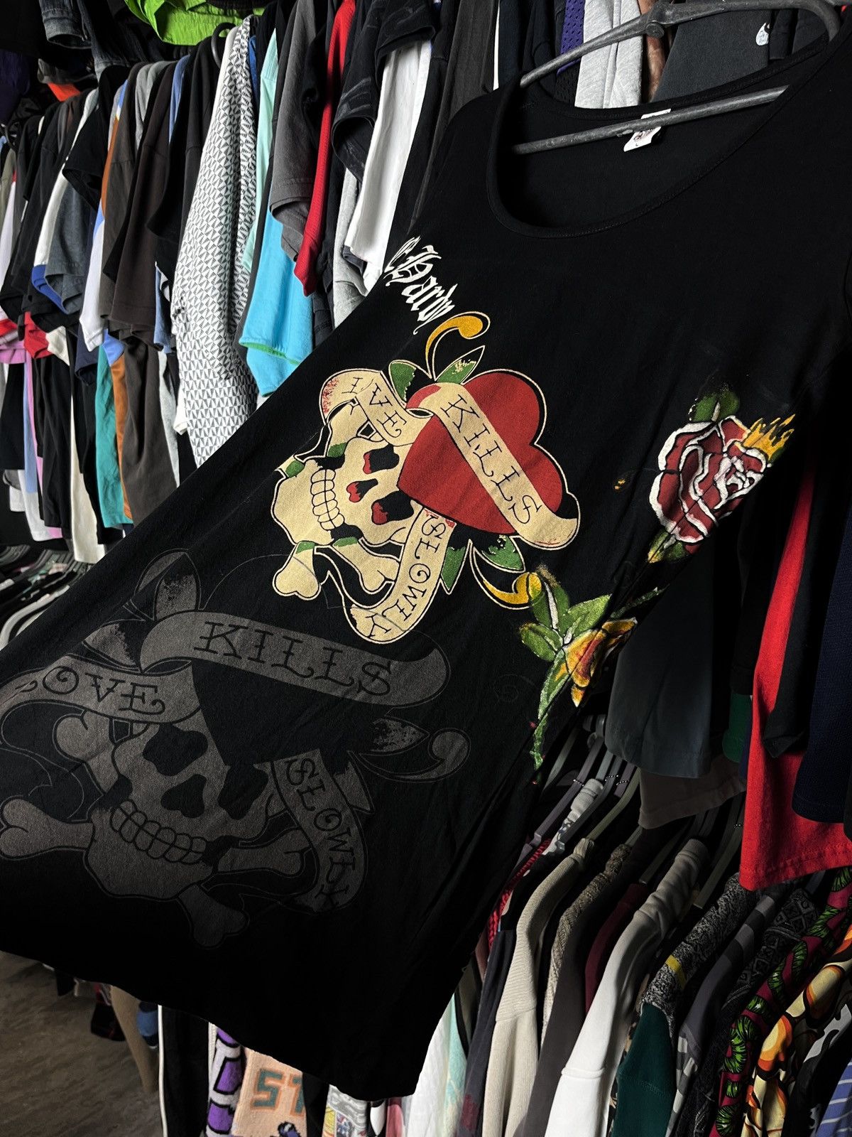 Christian Audigier ED HARDY CHRISTIAN AUDIGIER Y2000K LONG SLEEVE DRESS - 1364 Size L / US 10 / IT 46 - 4 Thumbnail