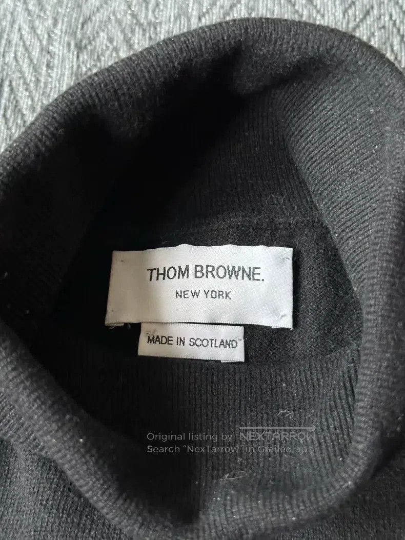 Thom Browne Thom Browne Black limited edition high collar cashmere swe Size US M / EU 48-50 / 2 - 4 Thumbnail