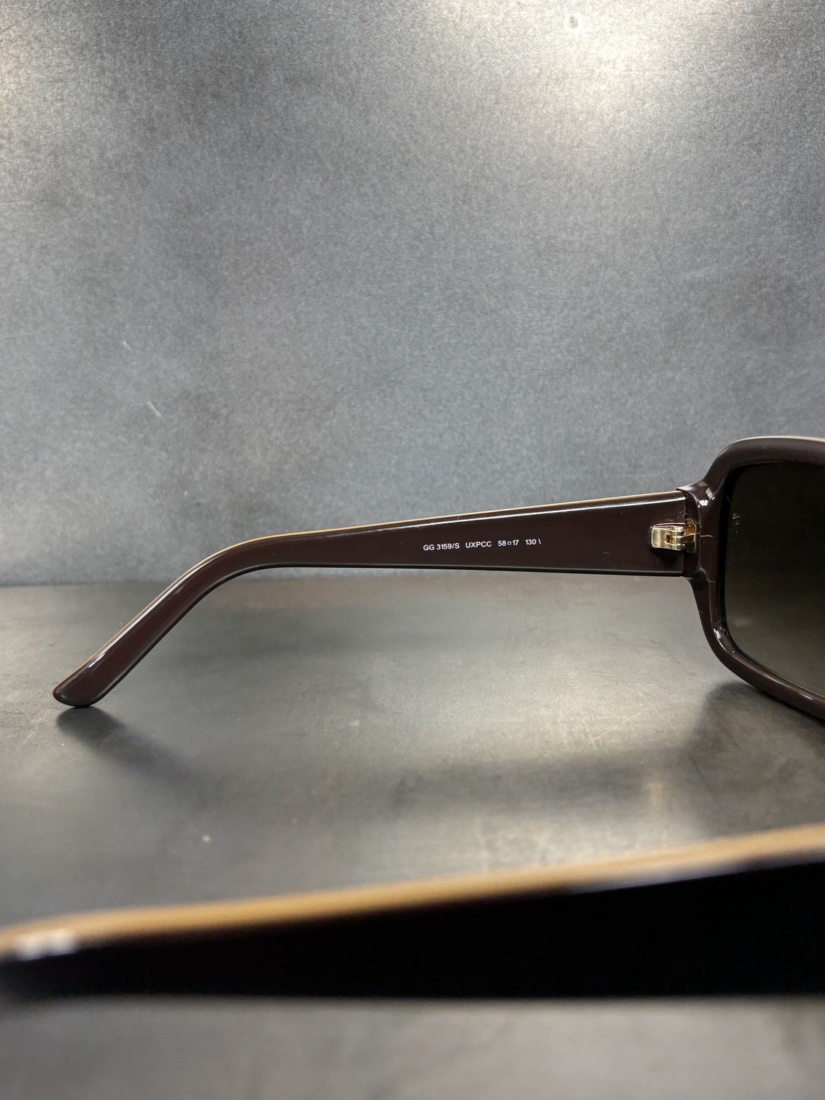 Gucci Gucci Sunglasses Overiszed Rectangular Italy GG 3159/S Size ONE SIZE - 11 Thumbnail