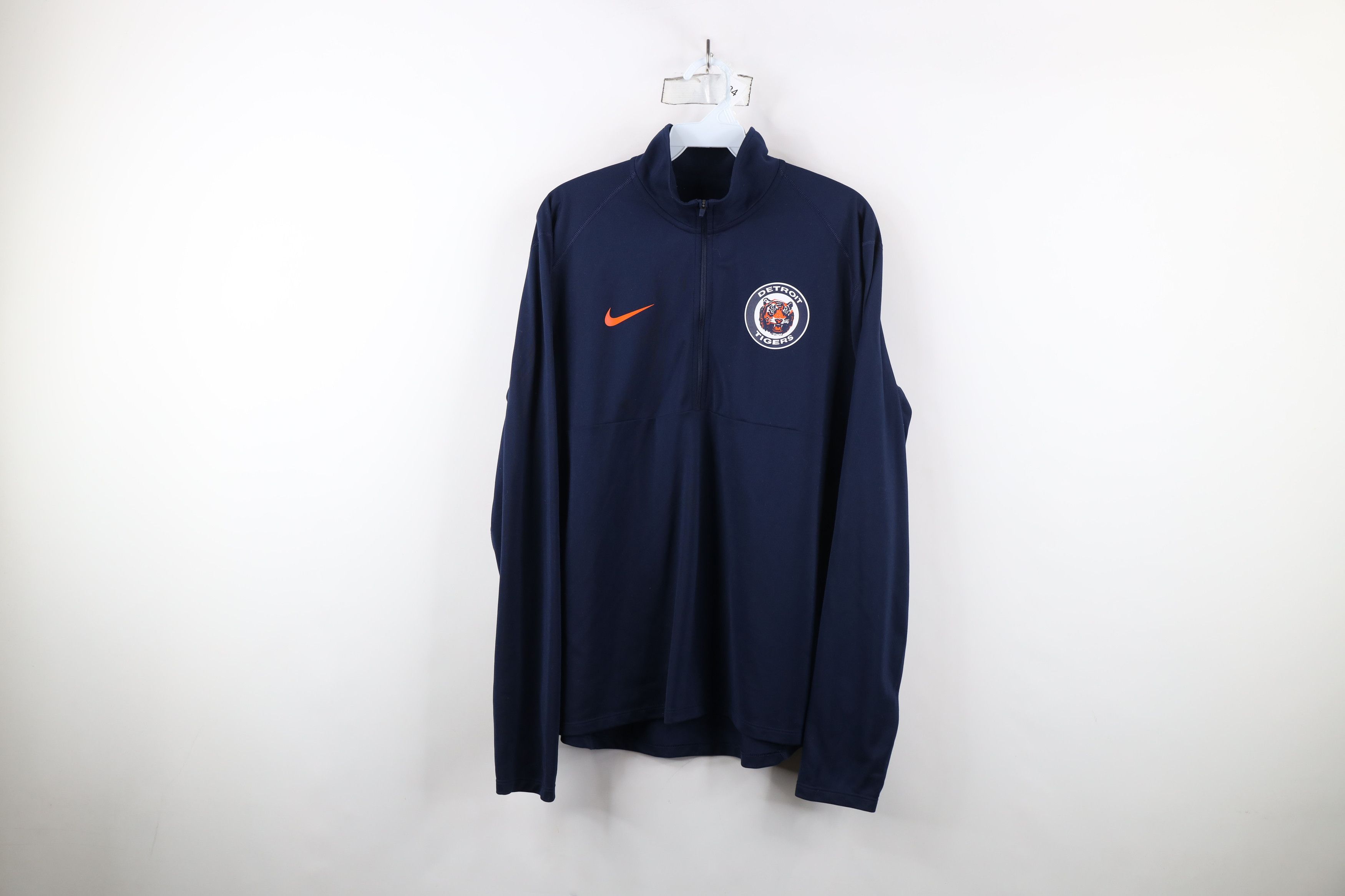 Nike × Vintage Nike Detroit Tigers Baseball Half Zip Pullover Top Jacket Size US M / EU 48-50 / 2 - 1 Thumbnail