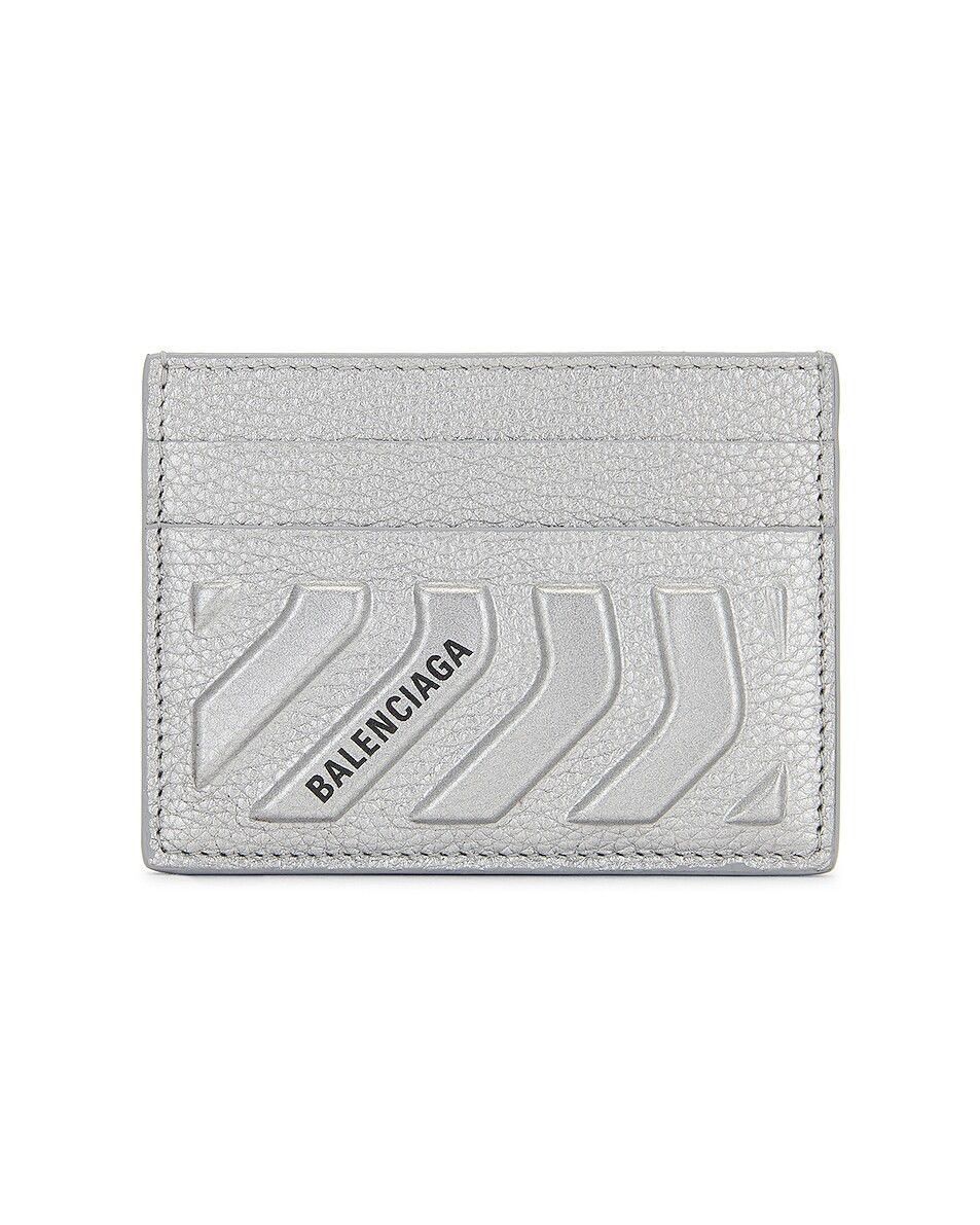 Balenciaga Car Card Holder Metallized Silver Size ONE SIZE - 1 Thumbnail