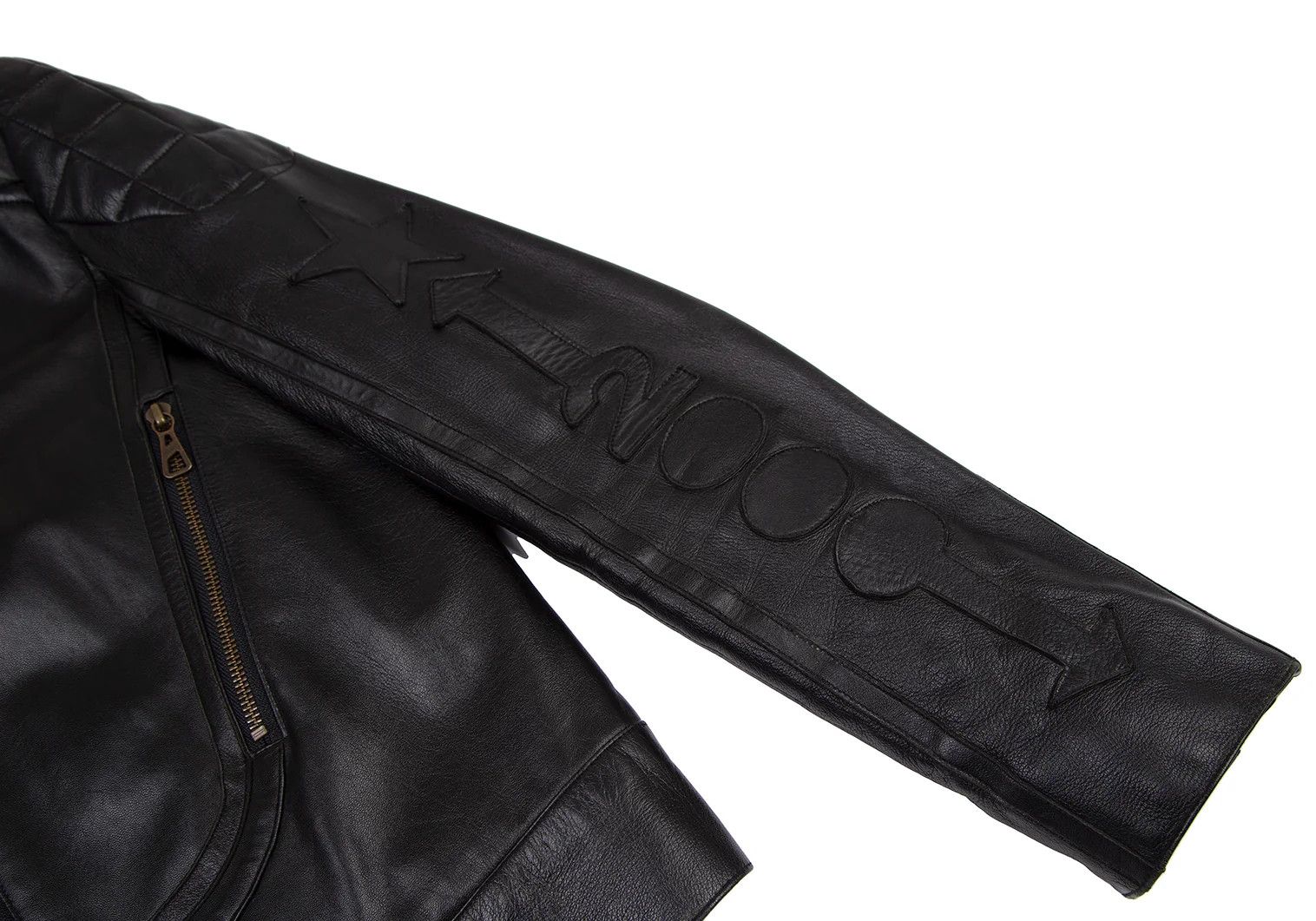 Jean Paul Gaultier Patch Design Lamb Leather Single Rider Jacket Black Size 48 Size US M / EU 48-50 / 2 - 7 Thumbnail