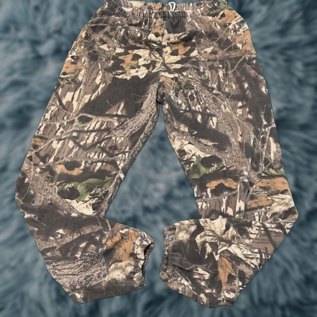 Jerzees VINTAGE Jerzees Outdoors Realtree Camo Mossy Oak Sweatpants Mens Large 90s Y2K Size US 33 - 1 Thumbnail
