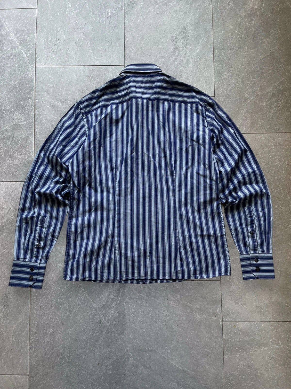 Versace Versace Collection Size 15 1/2 | 39 L Shirt Stripped 2010s Size US L / EU 52-54 / 3 - 15 Thumbnail
