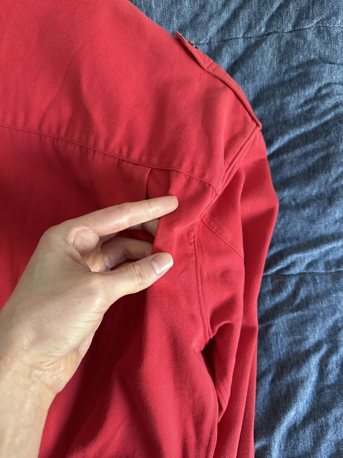 Helmut Lang SS1997 Military Officer’s Shirt in Red Size US M / EU 48-50 / 2 - 16 Thumbnail