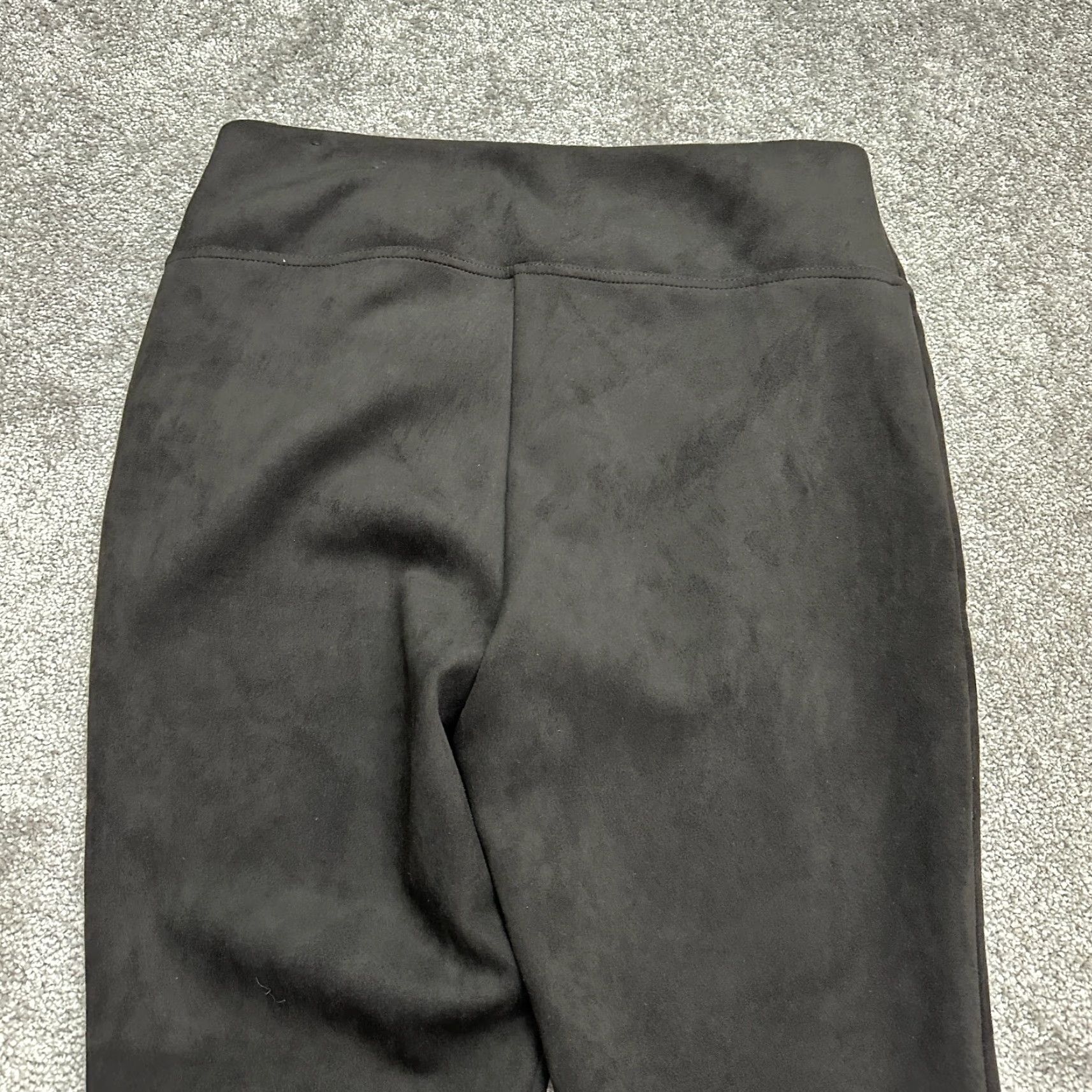 Andrew Marc Andrew Marc Black Suede Tapered Pull On Pants Womens Large 34x29.5 Regular Fit Size 36" / US 14 / IT 50 - 3 Thumbnail