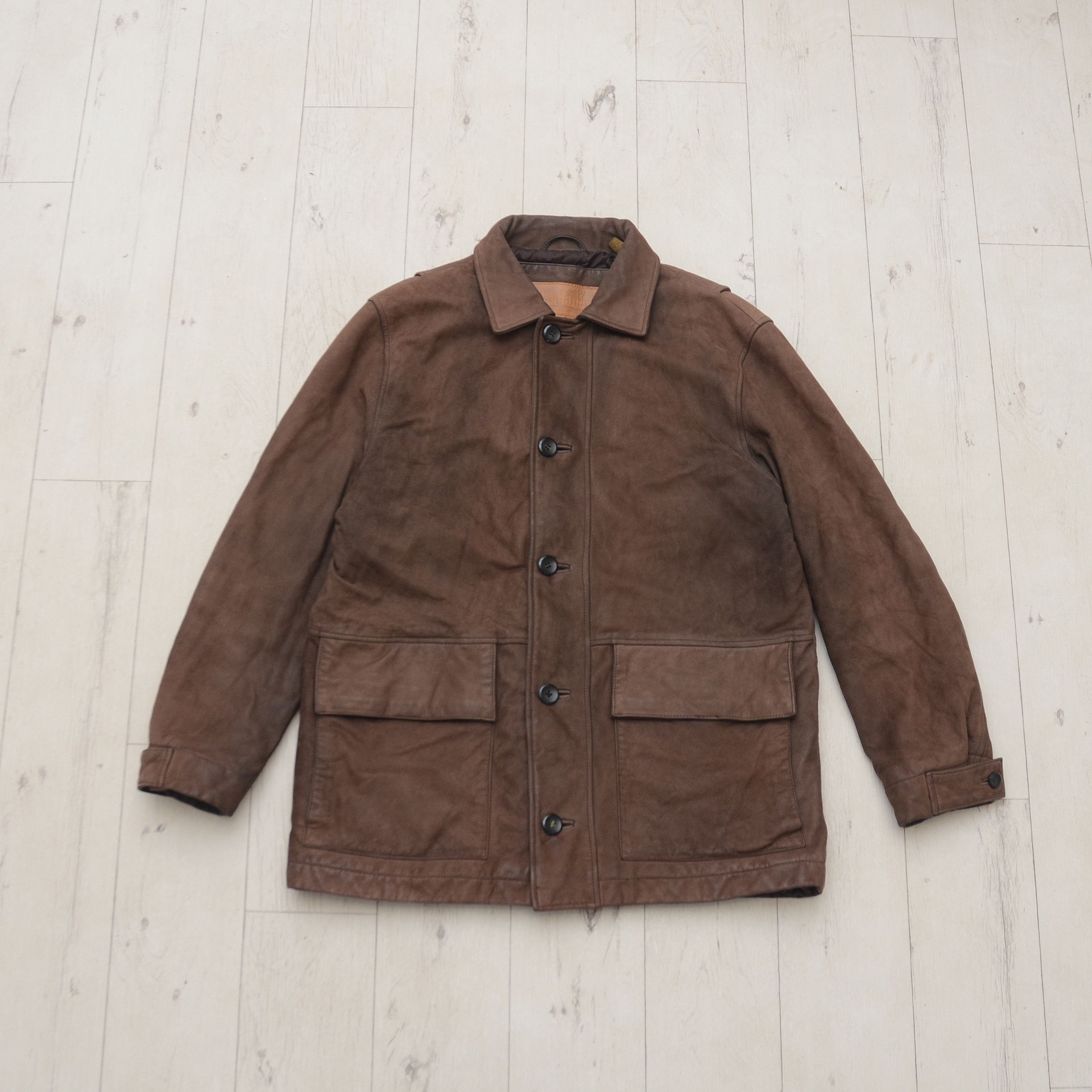 Timberland Vintage Y2K 2001 Timberland Brown Purple Leather Jacket S Size US S / EU 44-46 / 1 - 1 Thumbnail