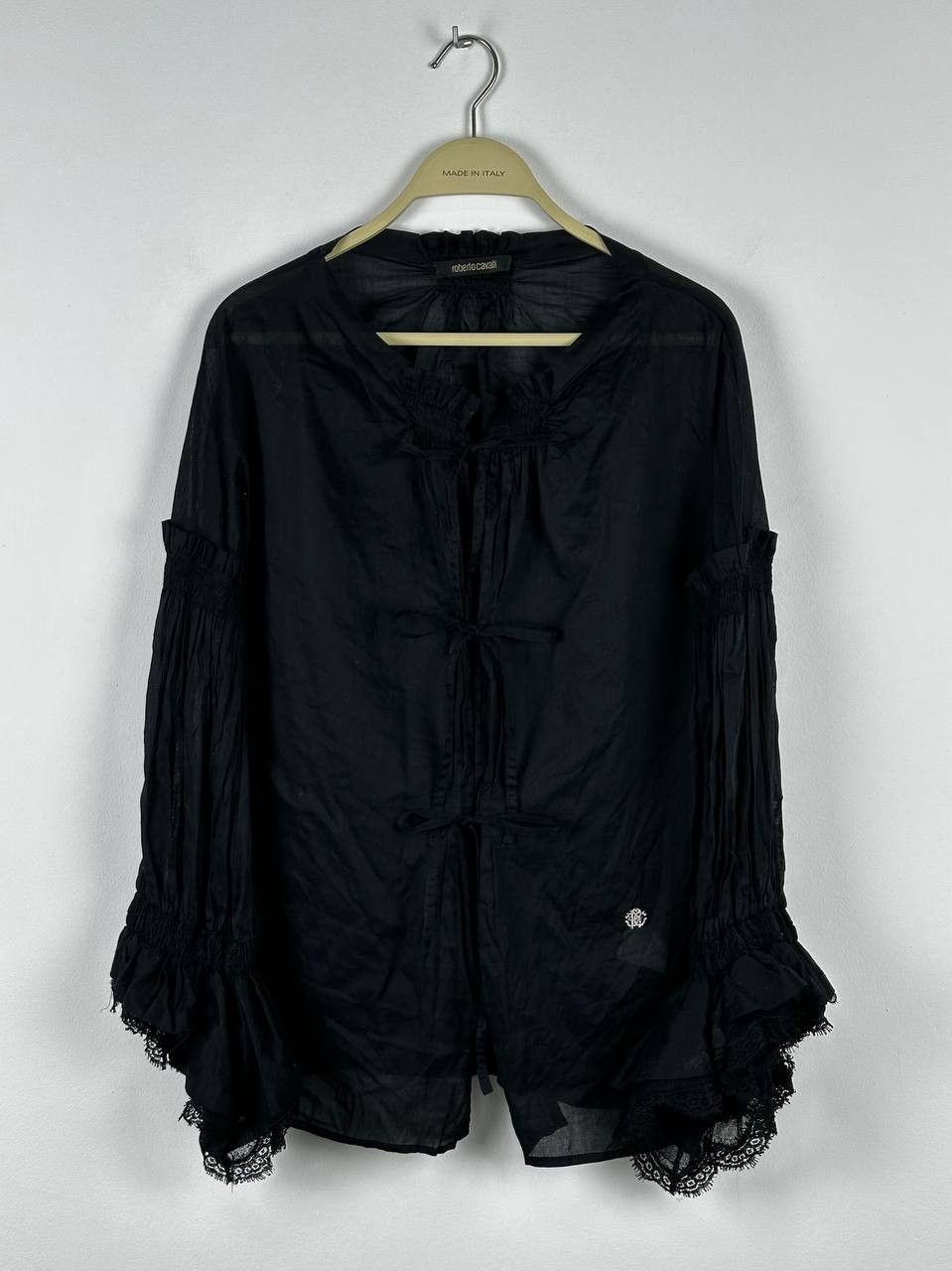 Roberto Cavalli × Vintage VINTAGE Roberto Cavalli Mesh Y2K Luxury Blouse Size M / US 6-8 / IT 42-44 - 1 Thumbnail