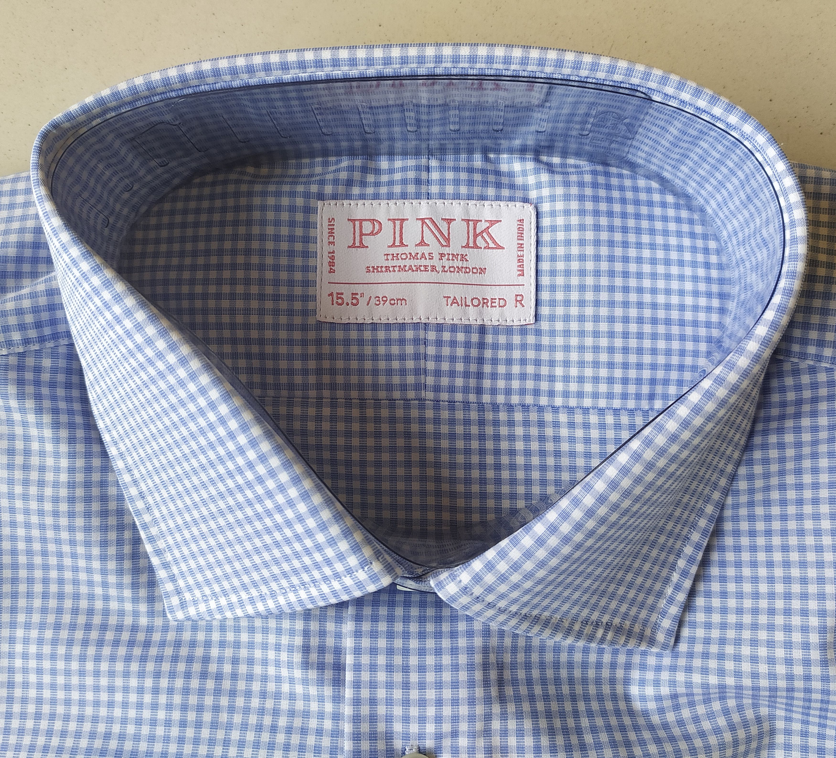 Thomas Pink Thomas Pink Formal Mini Check Shirt Free Shipping T/122 Size US S / EU 44-46 / 1 - 4 Thumbnail